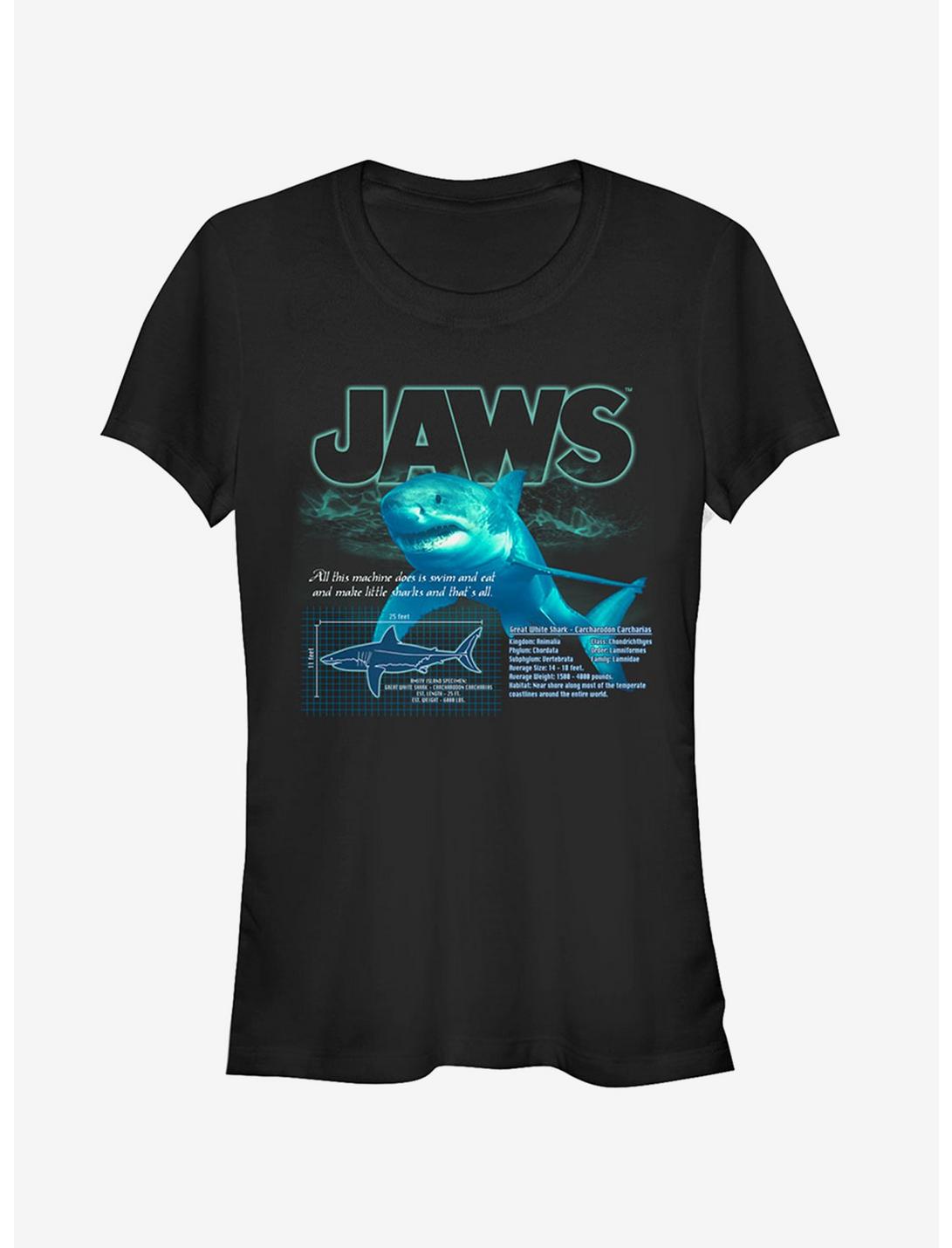 Shark Blueprint Girls T-Shirt, BLACK, hi-res