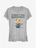 Minion Don't Do Mornings Girls T-Shirt, ATH HTR, hi-res