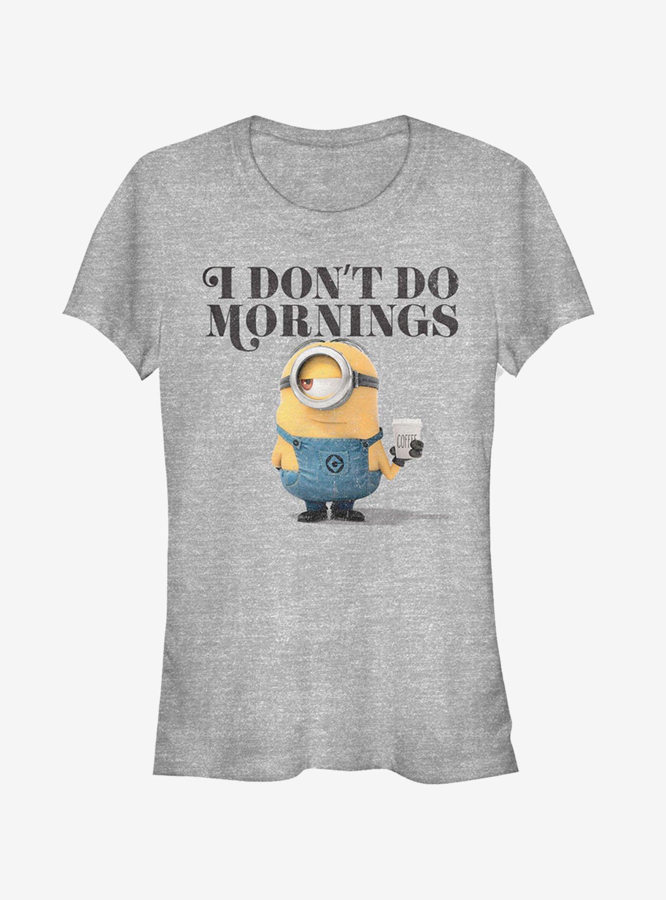Minion Don't Do Mornings Girls T-Shirt, , hi-res