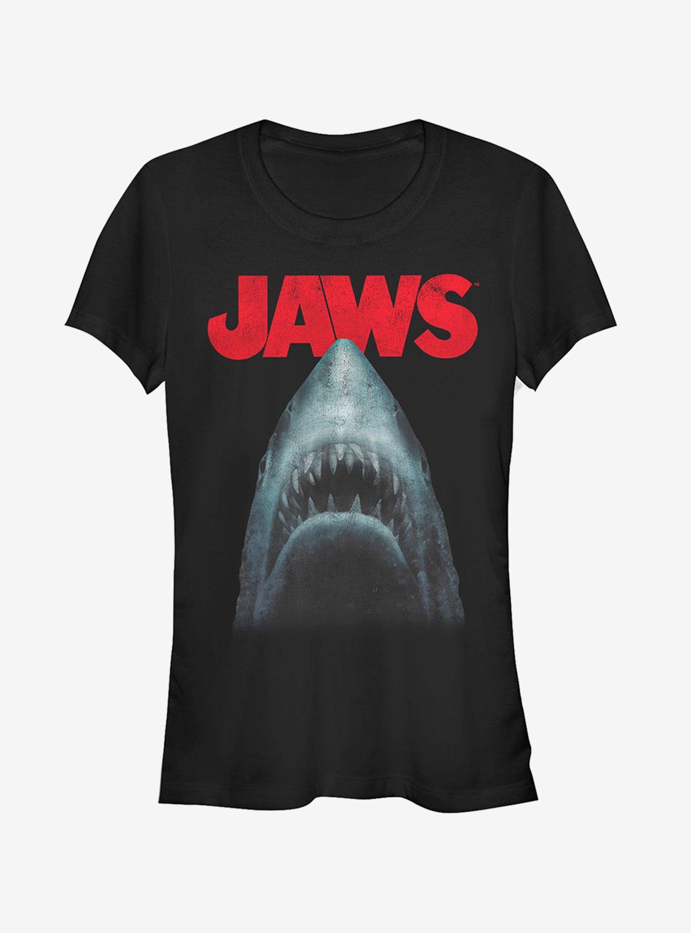 Shark Teeth Poster Girls T-Shirt, BLACK, hi-res