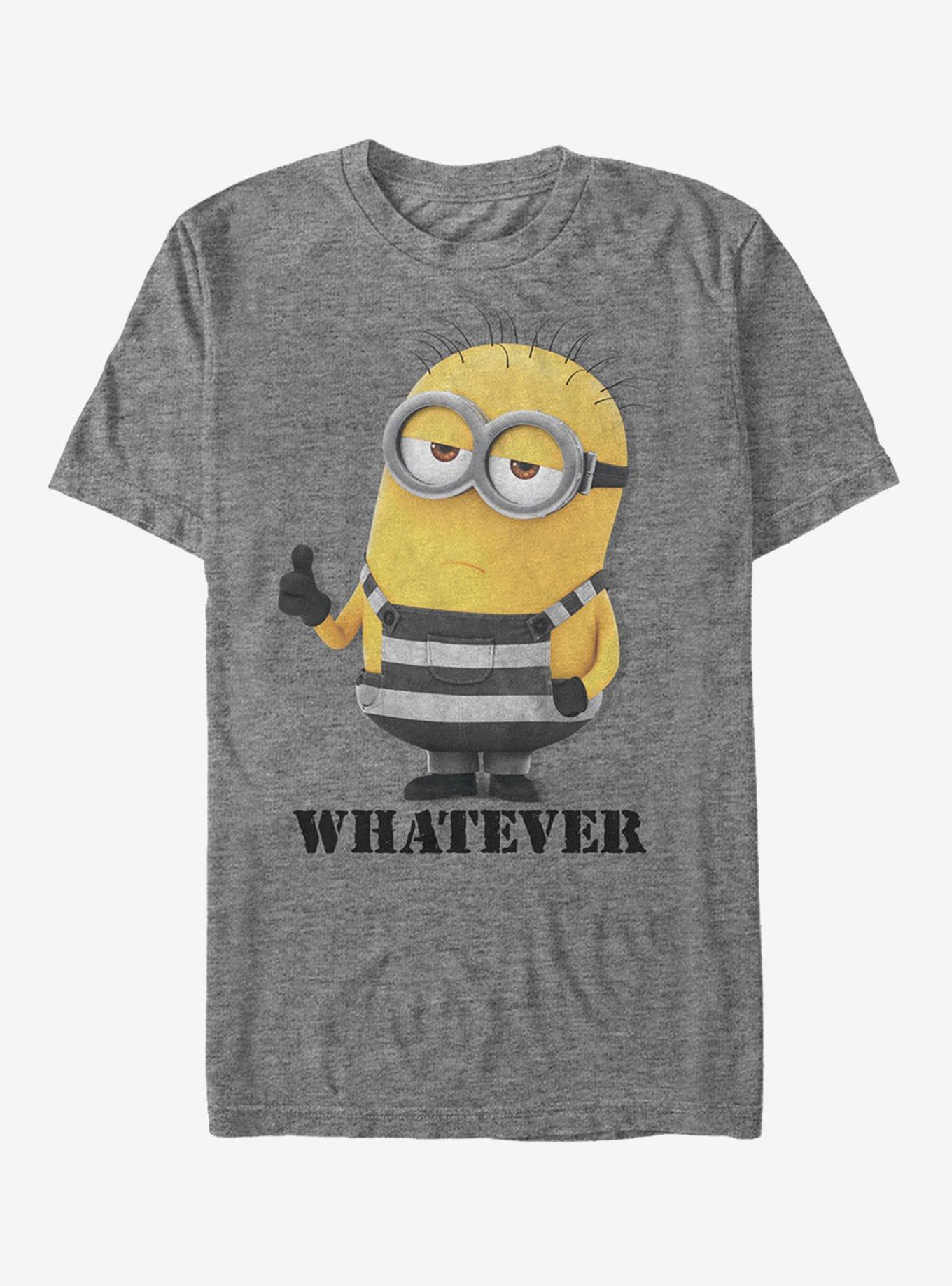 Minion Whatever Prisoner T-Shirt, CHAR HTR, hi-res