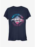 Amity Island Surfboard Repair Girls T-Shirt, NAVY, hi-res