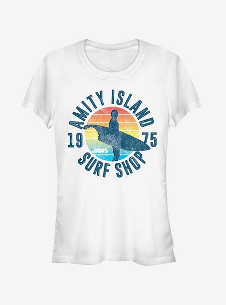 Retro Amity Island Surf Shop Girls T Shirt White Hot Topic