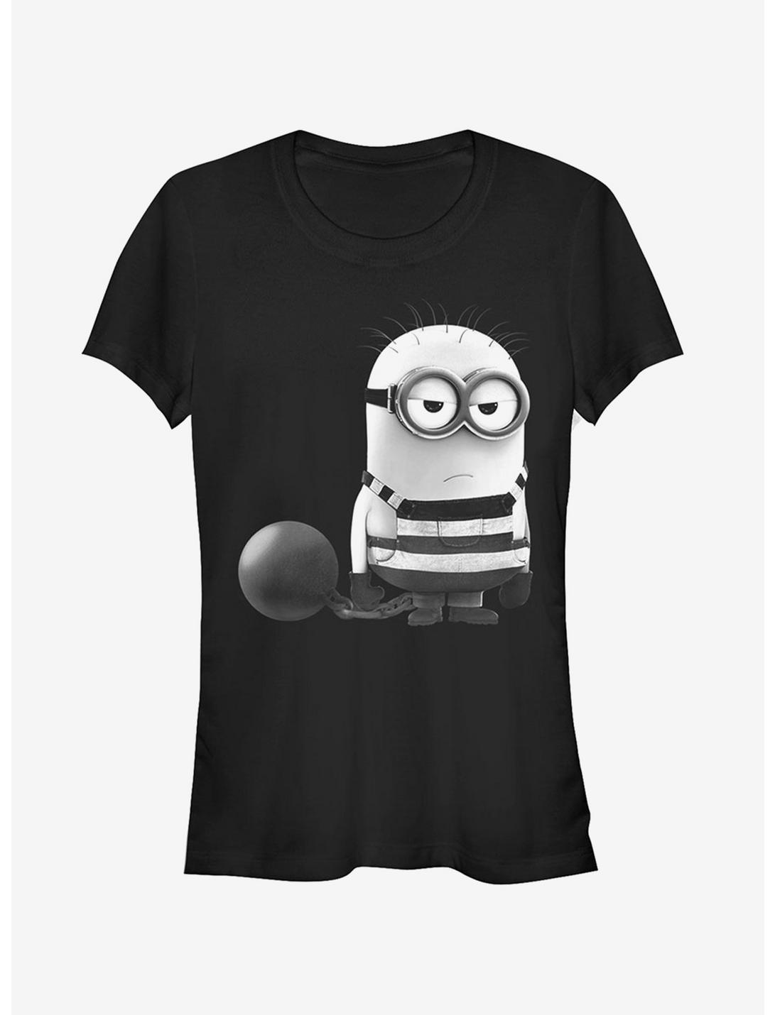 Minion Grumpy Prisoner Girls T-Shirt, BLACK, hi-res