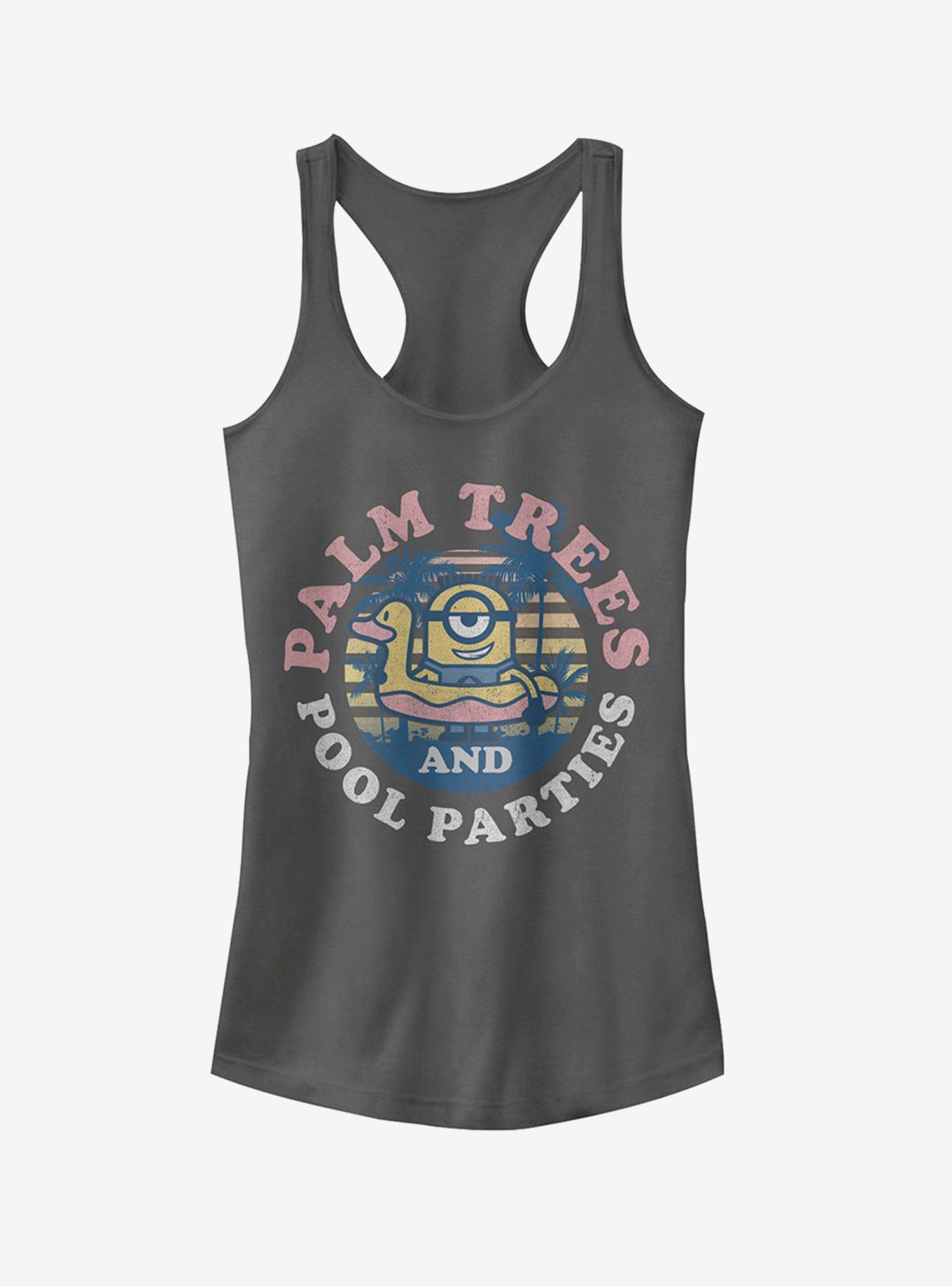 Minion Pool Party Girls Tank, CHARCOAL, hi-res