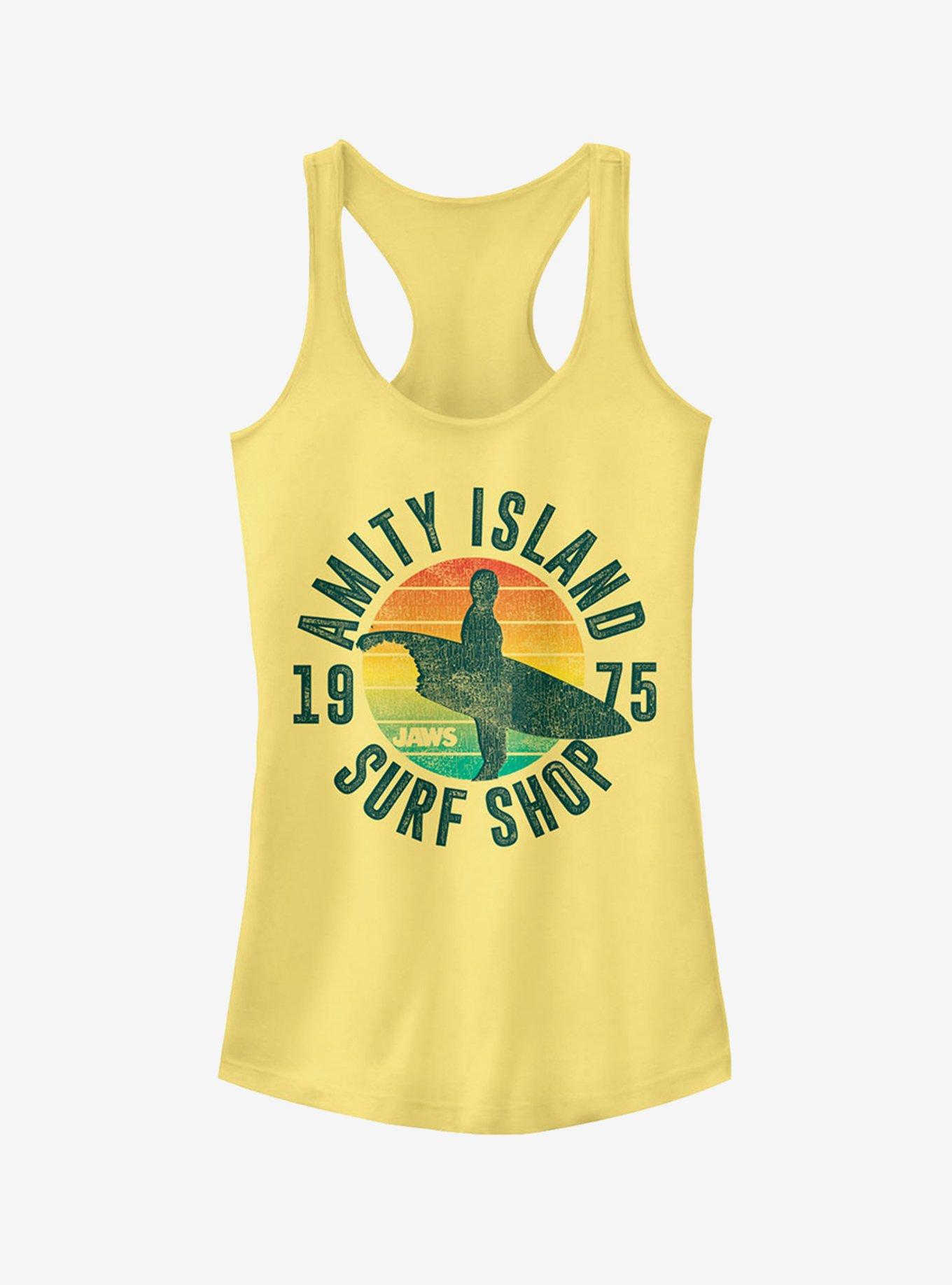 Retro Amity Island Surf Shop Girls Tank, BANANA, hi-res