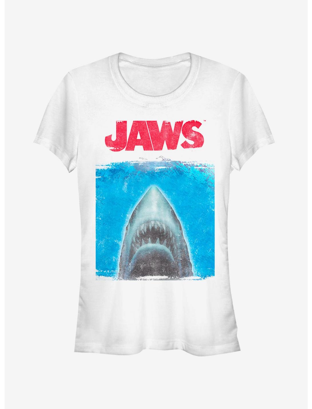 Shark Movie Poster Girls T-Shirt, WHITE, hi-res