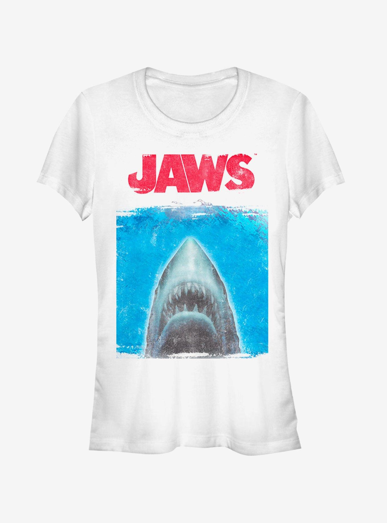 Shark Movie Poster Girls T-Shirt, WHITE, hi-res