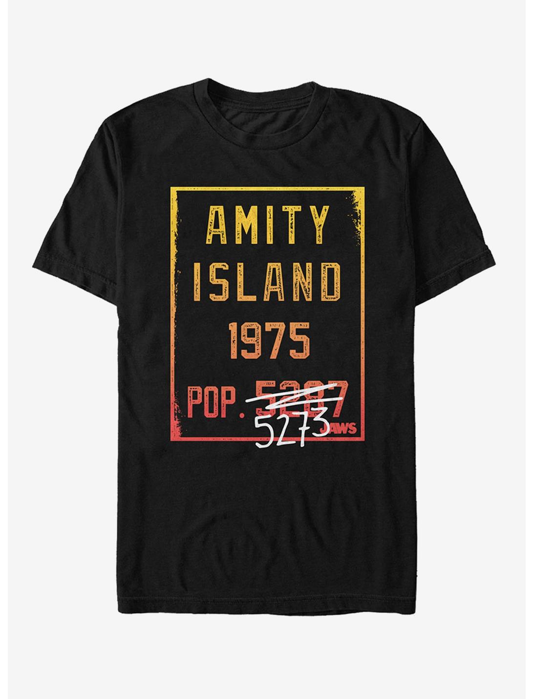 Amity Island Population T-Shirt, BLACK, hi-res