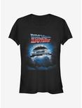 Retro DeLorean Poster Girls T-Shirt, BLACK, hi-res