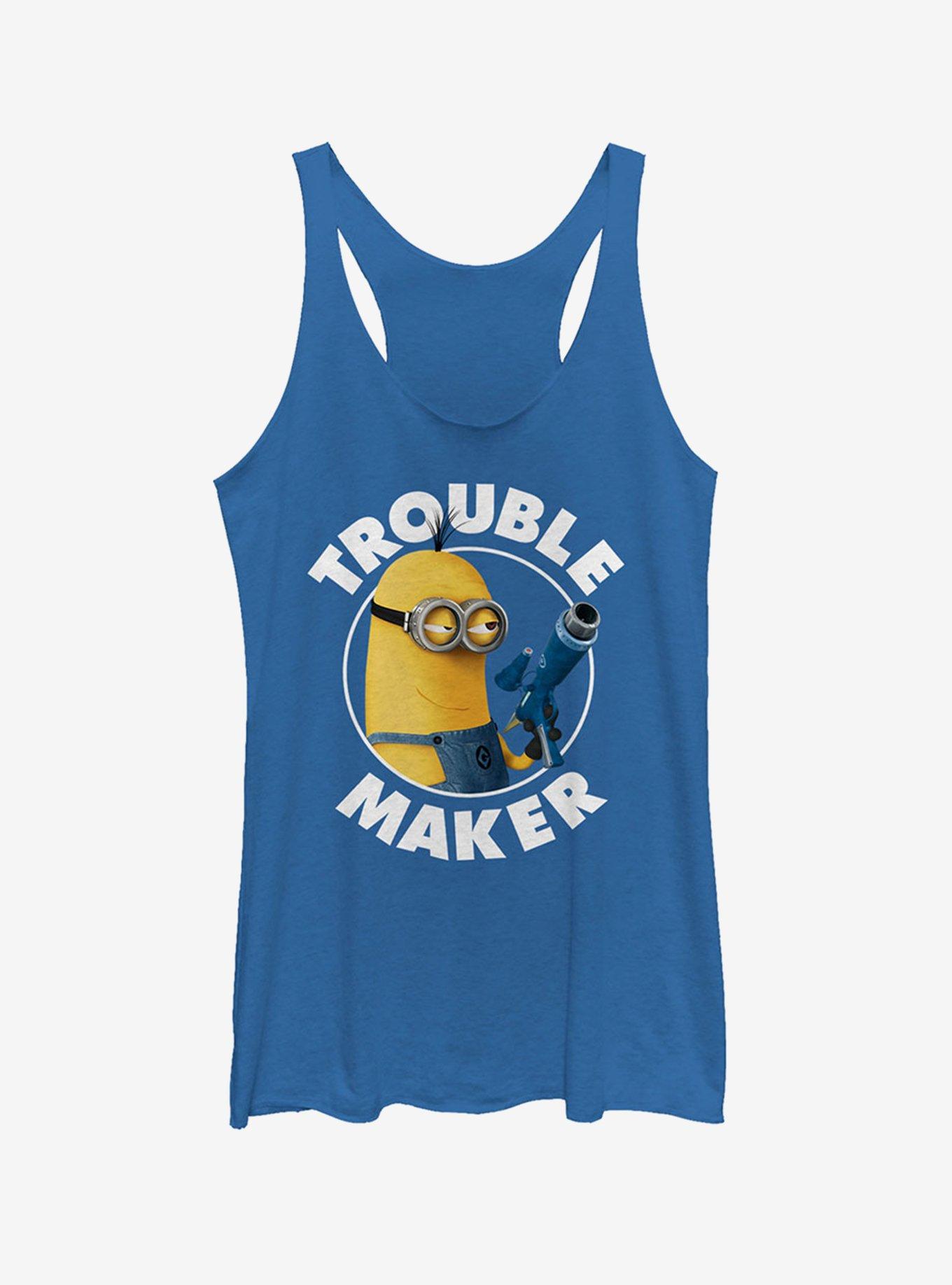 Minion Trouble Maker Girls Tank, ROY HTR, hi-res