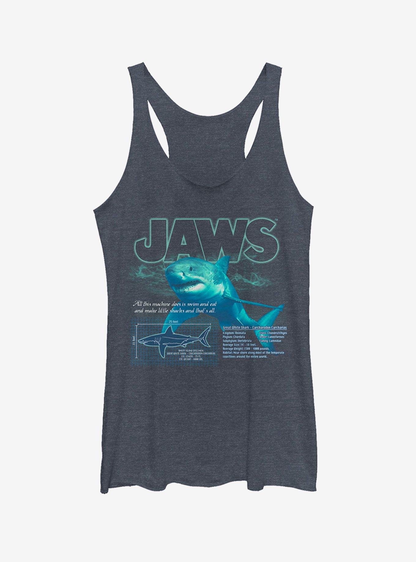 Jaws Blueprint Girls Tank, NAVY HTR, hi-res