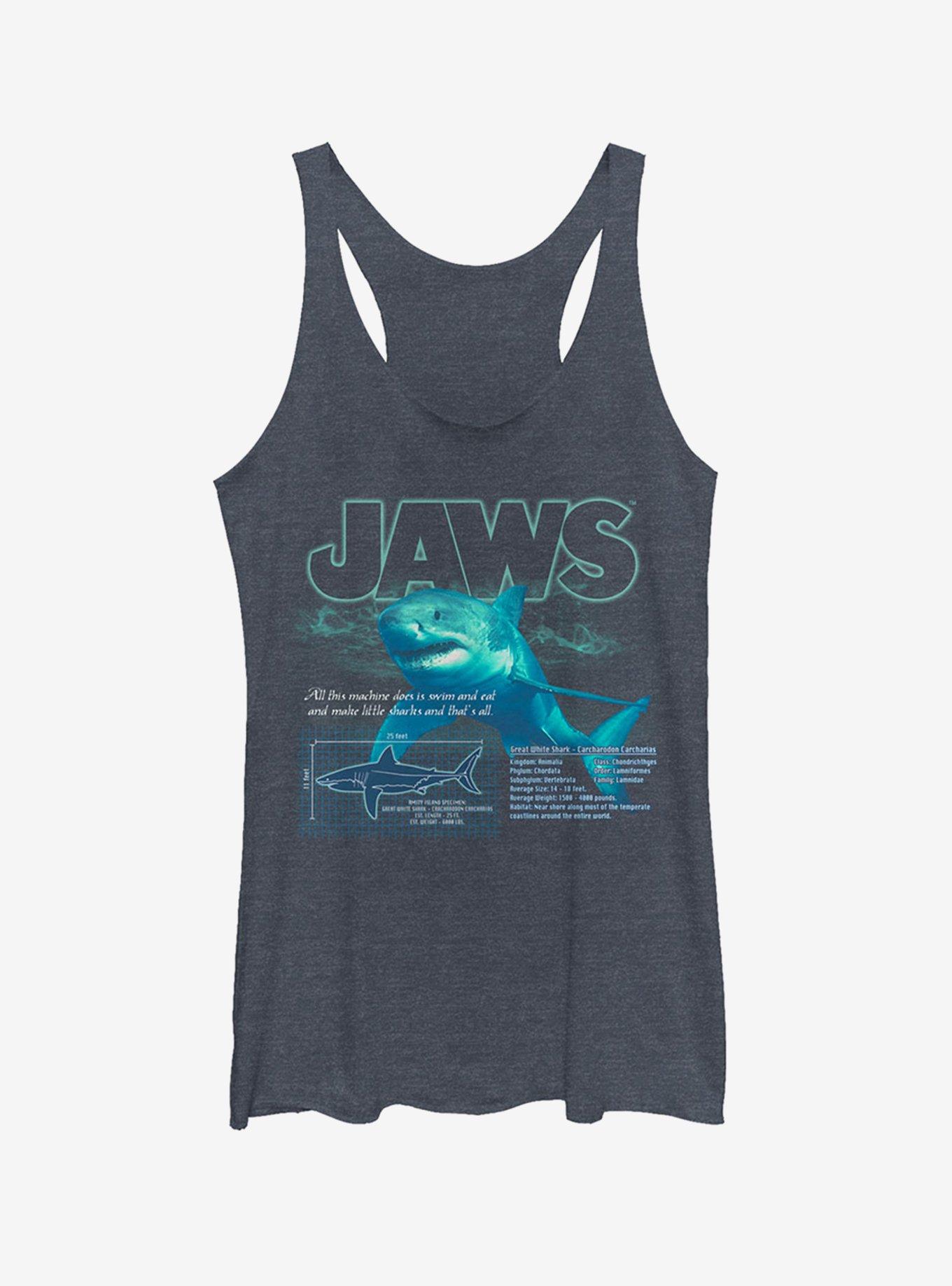 Shark Blueprint Girls Tank, NAVY HTR, hi-res