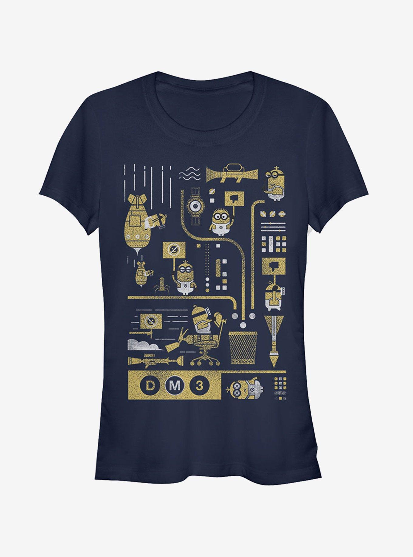 Minion Lab Work Girls T-Shirt, NAVY, hi-res