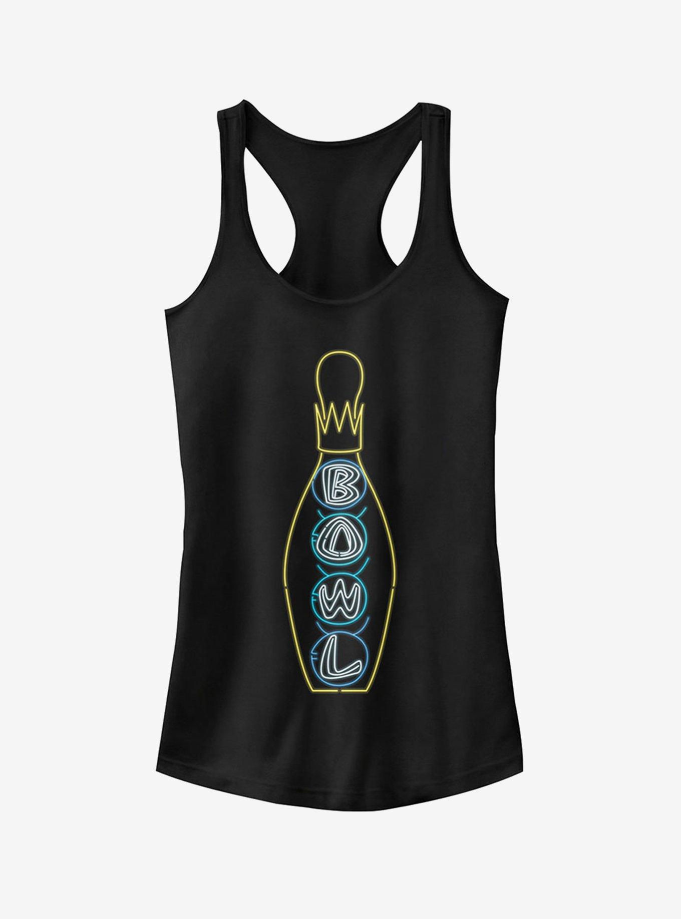 Bowling Neon Light Print Girls Tank