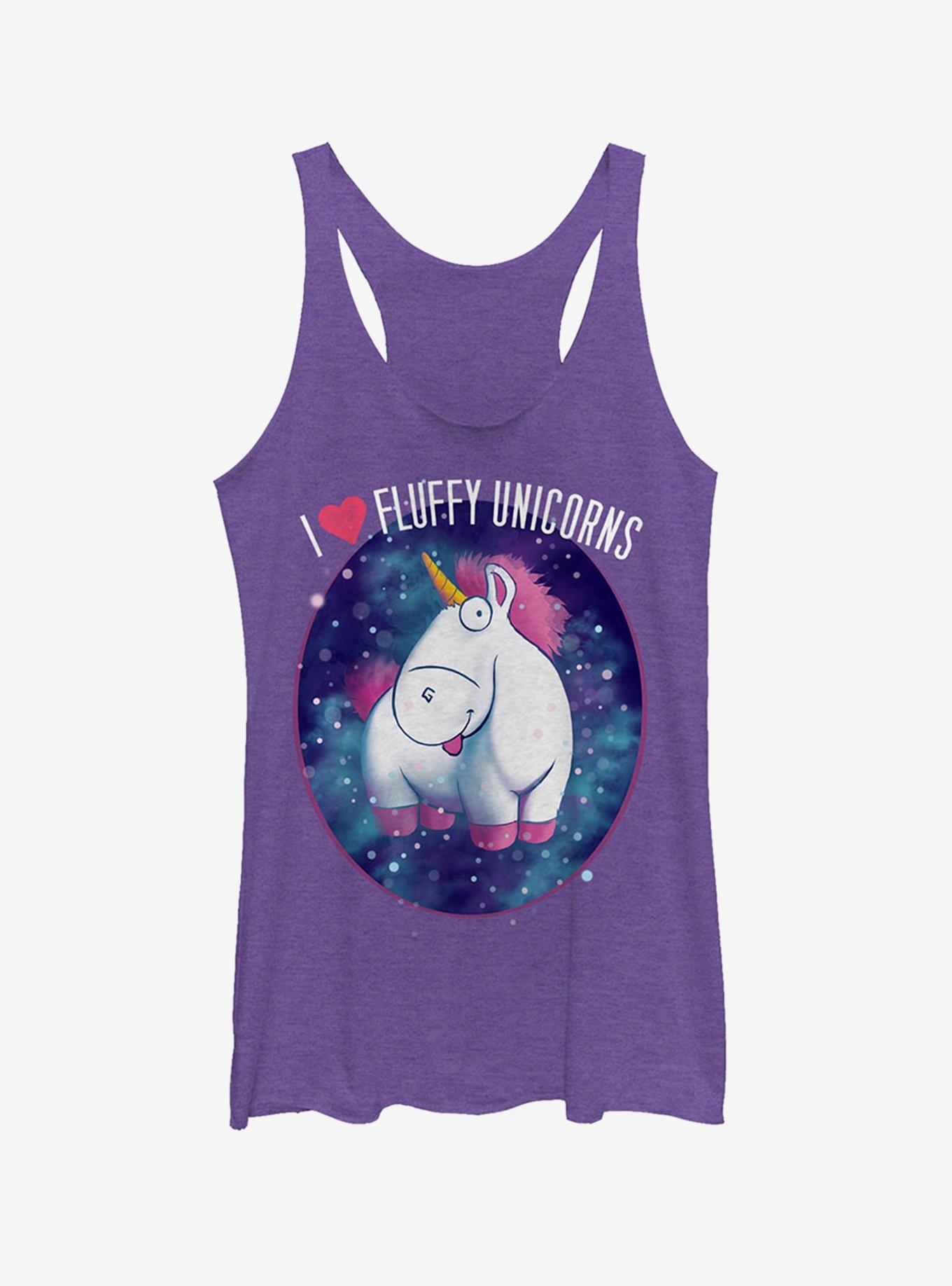 Love Fluffy Unicorns Girls Tank, PUR HTR, hi-res