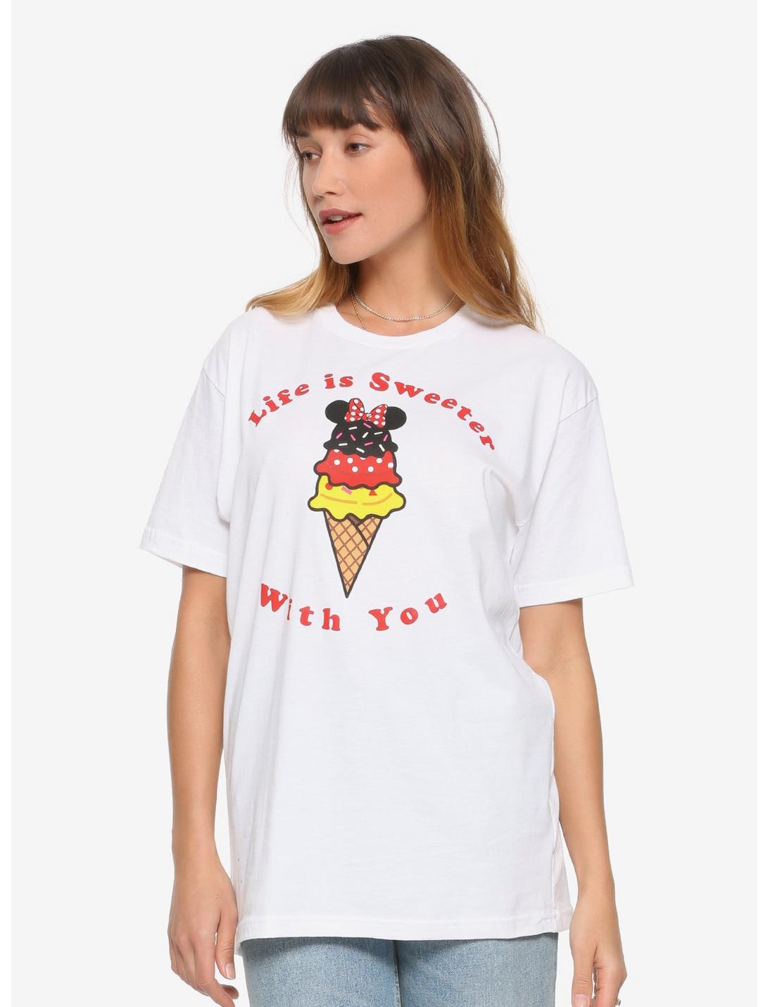 Disney Minnie Mouse Ice Cream T-Shirt - BoxLunch Exclusive, NATURAL, hi-res