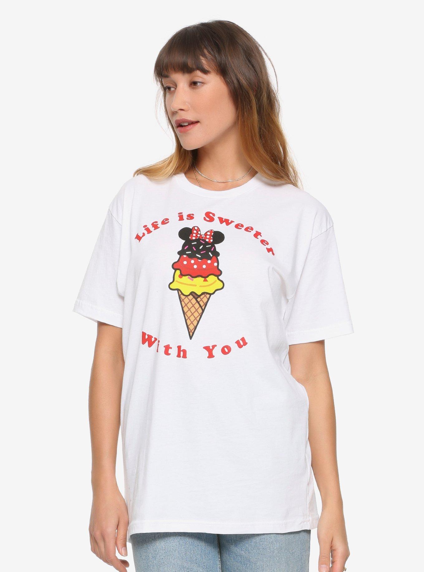 Disney Minnie Mouse Ice Cream T-Shirt - BoxLunch Exclusive, NATURAL, hi-res
