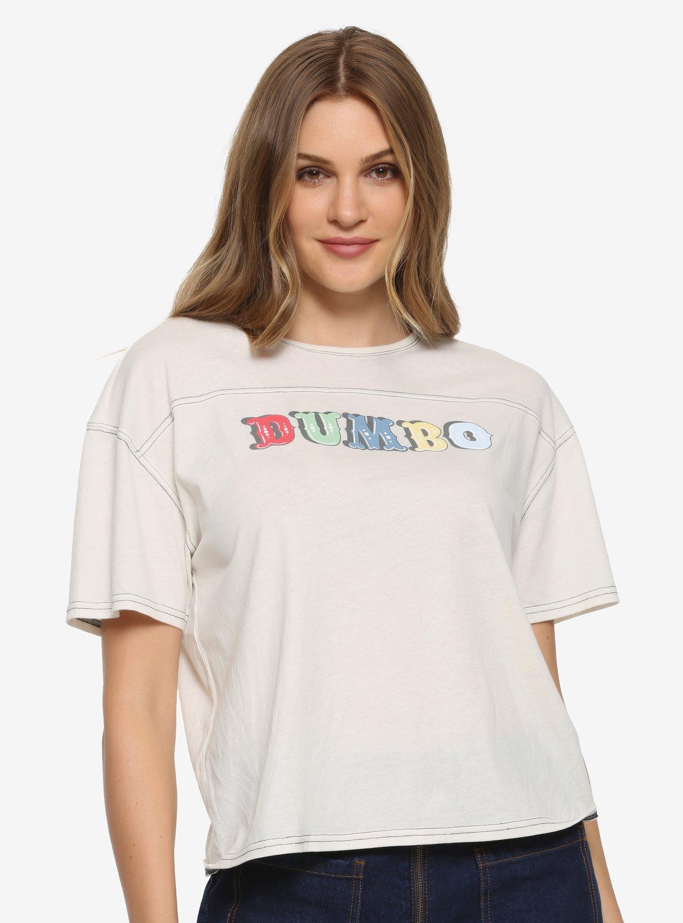 Disney Dumbo Vintage Multi-Color Logo Womens T-Shirt - BoxLunch Exclusive, WHITE, hi-res