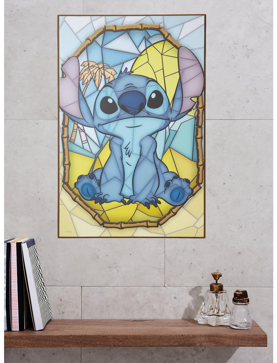 Disney Lilo & Stitch Stained Glass Stitch Wood Poster, , hi-res