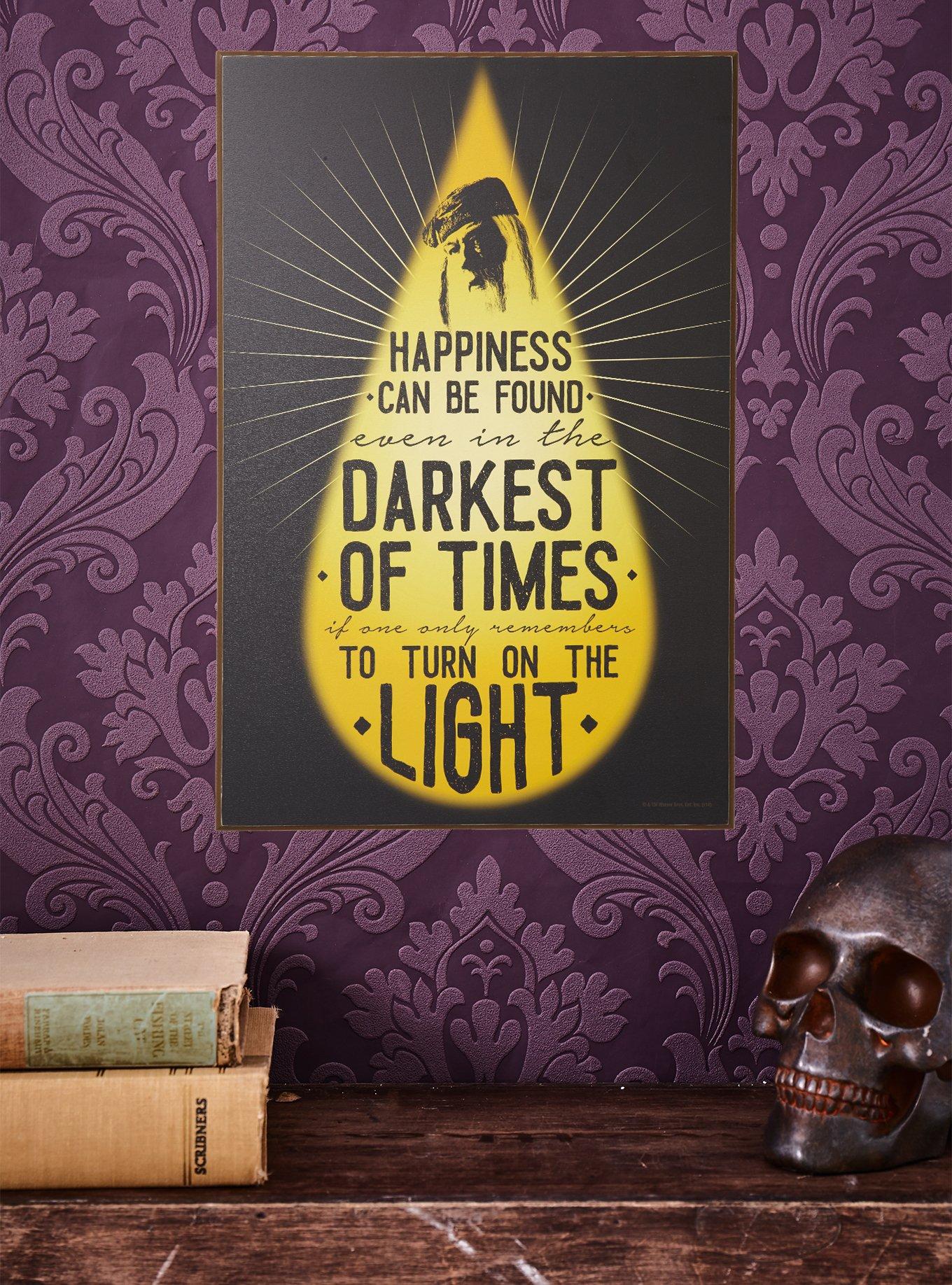 Harry Potter Dumbledore Happiness Quote Wood Wall Art, , hi-res