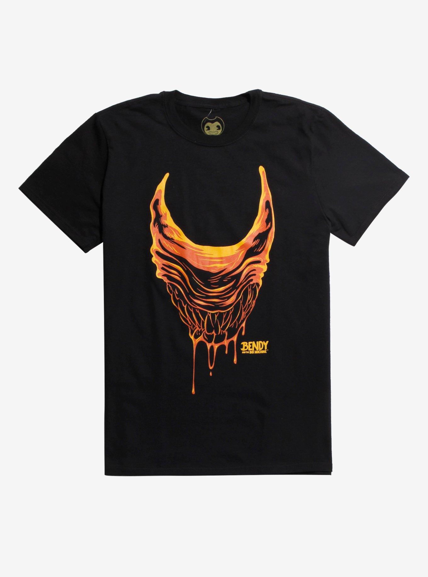 Bendy And The Ink Machine Ink Demon Grin T-Shirt, BLACK, hi-res