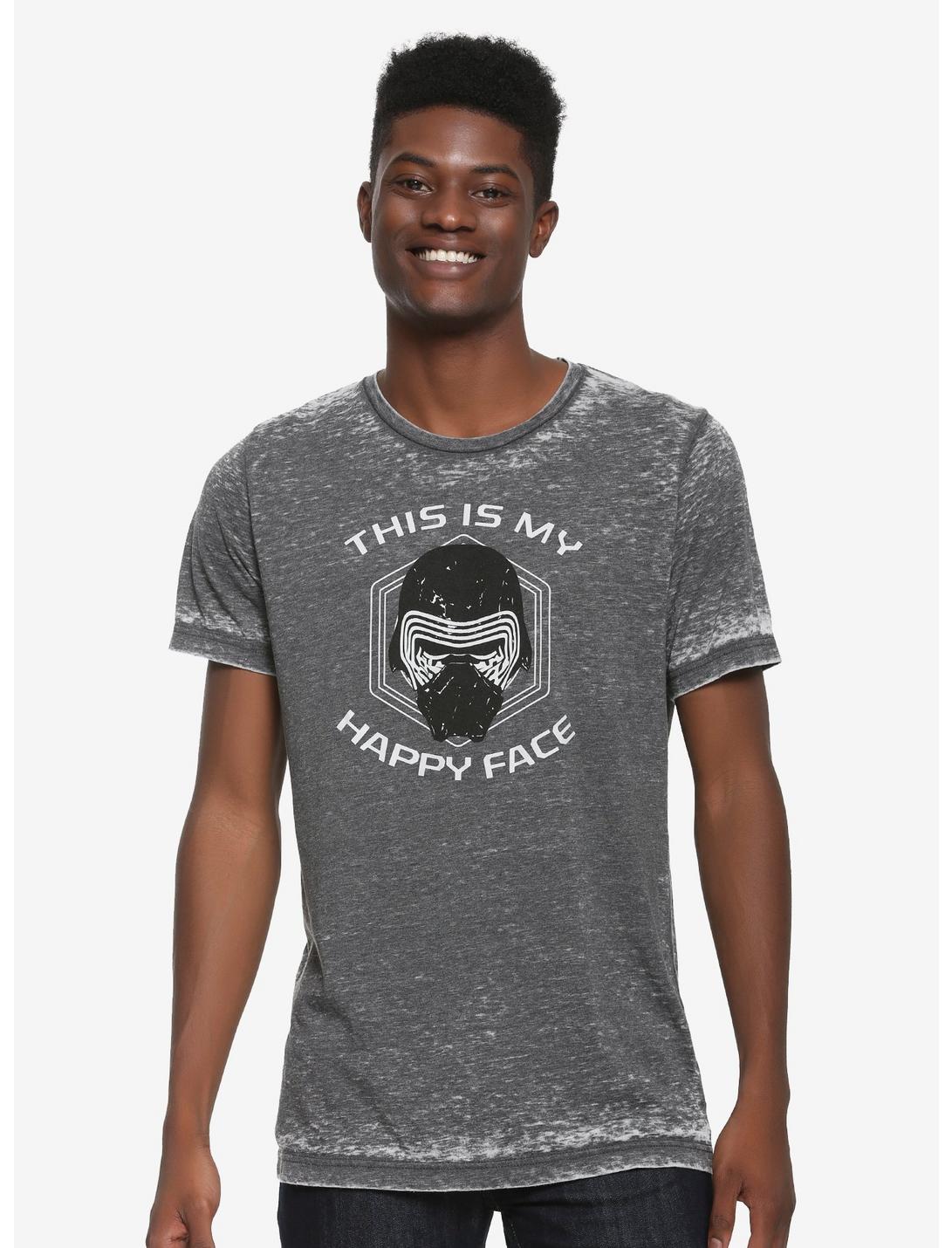 Our Universe Star Wars Kylo Ren Happy Face T-Shirt, DEEP BLACK, hi-res