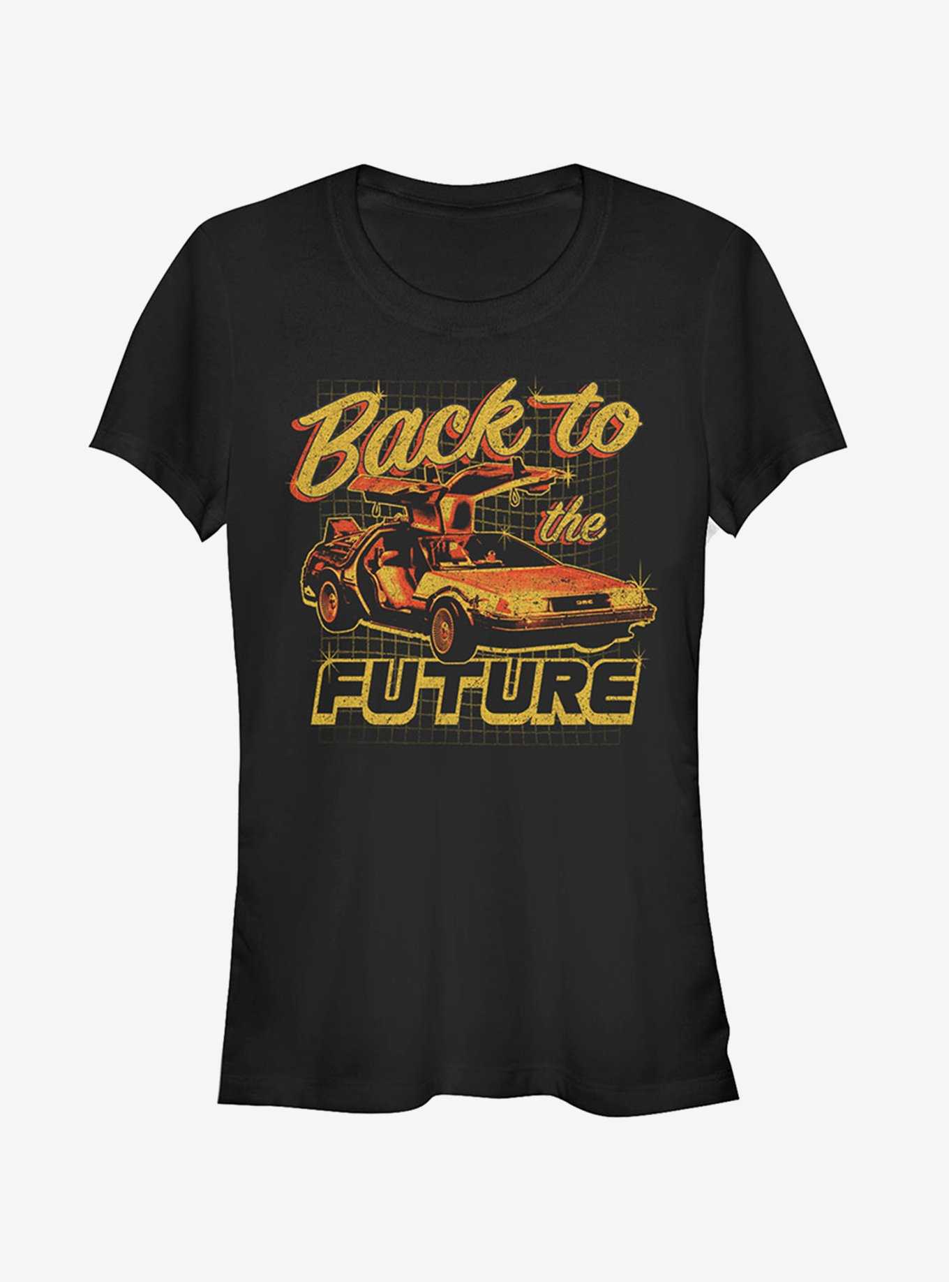 DeLorean Schematic Print Girls T-Shirt, , hi-res