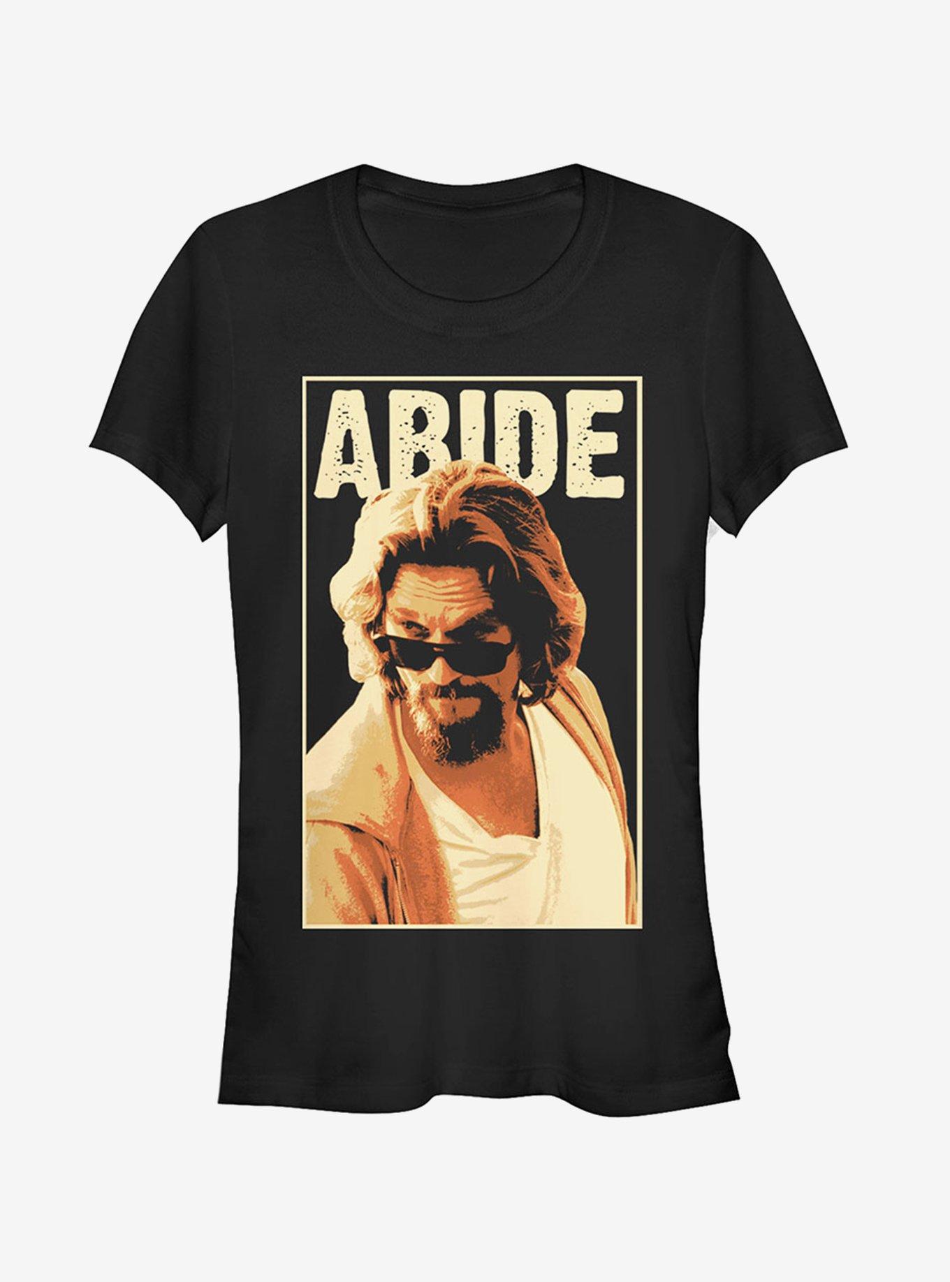 The Dude Abides Sunglasses Pose Girls T-Shirt, BLACK, hi-res