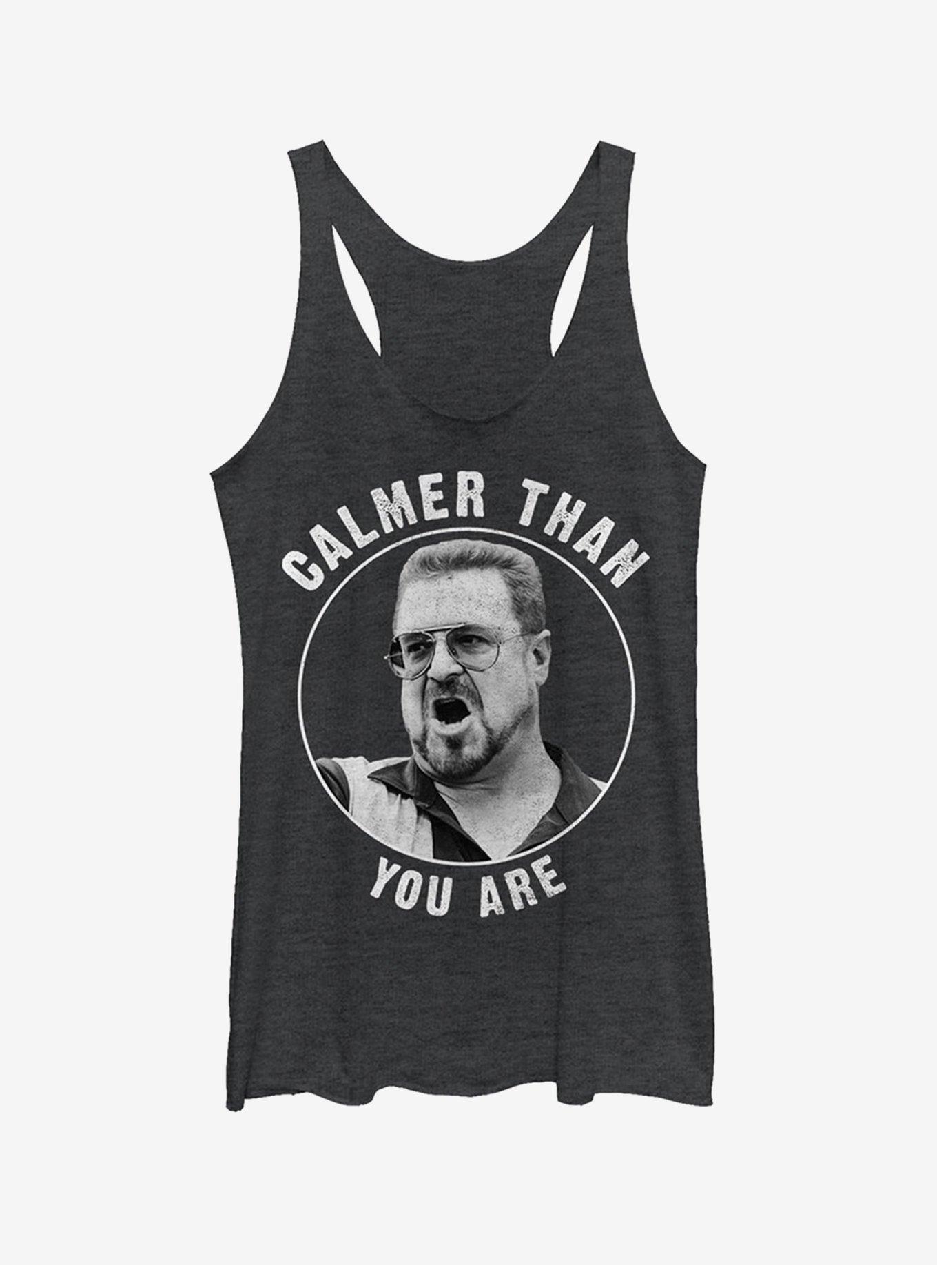 Walter Calmer Than You Girls Tank, BLK HTR, hi-res