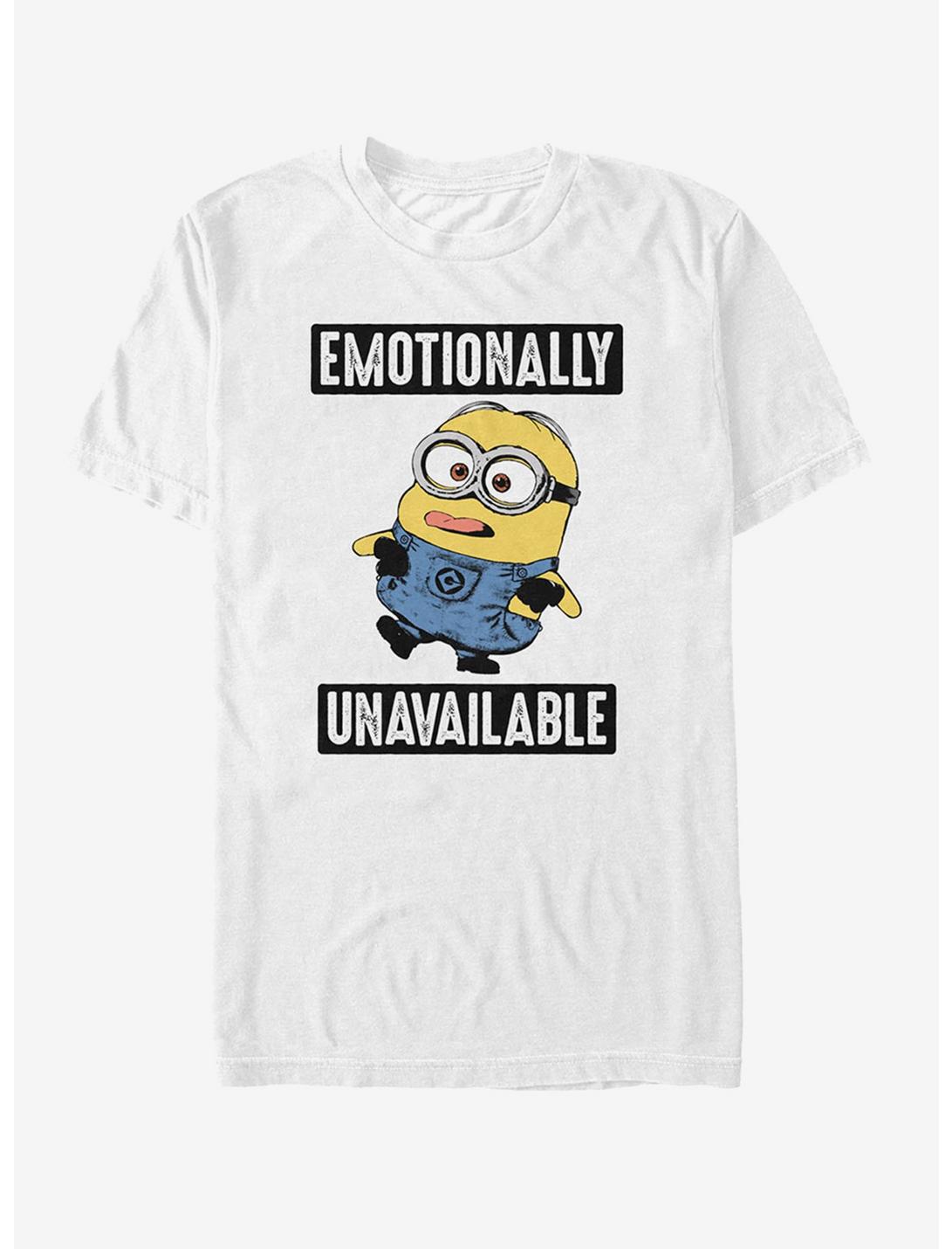 Minion Emotionally Unavailable T-Shirt, WHITE, hi-res