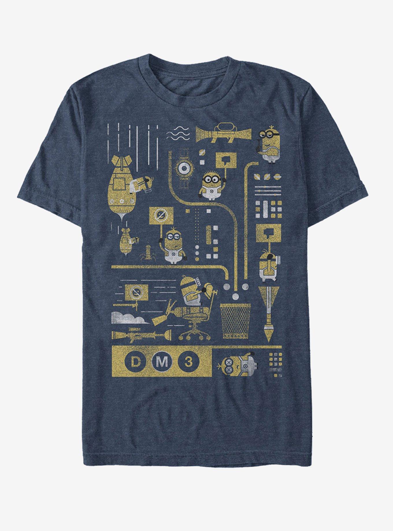 Minion Lab Work T-Shirt, NAVY HTR, hi-res