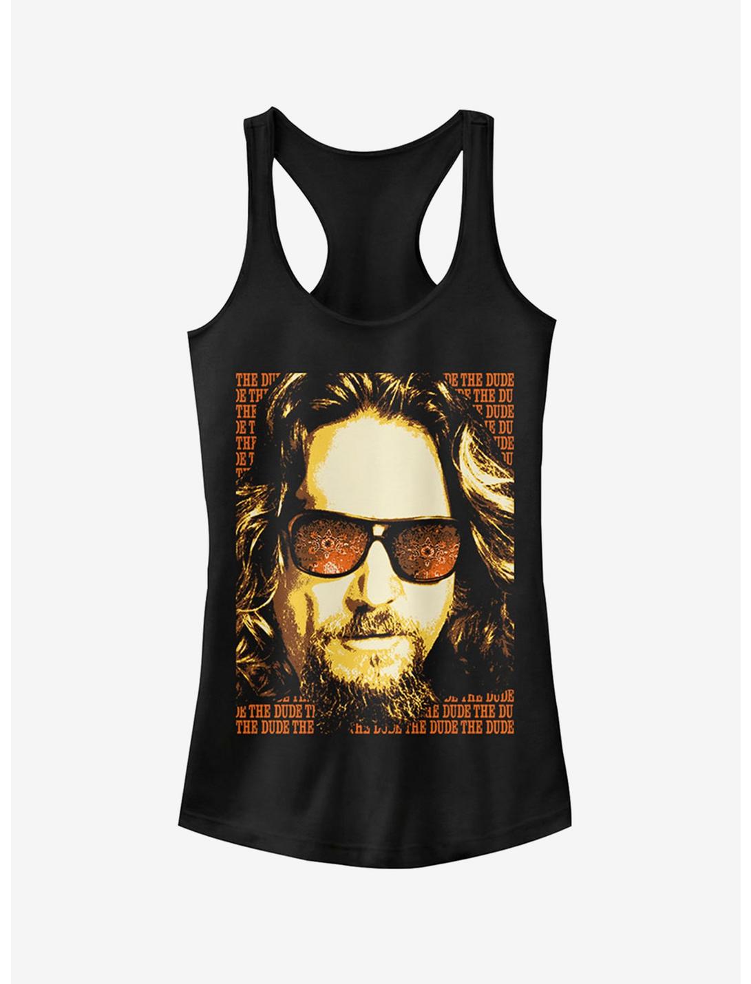 The Dude Text Poster Girls Tank, BLACK, hi-res