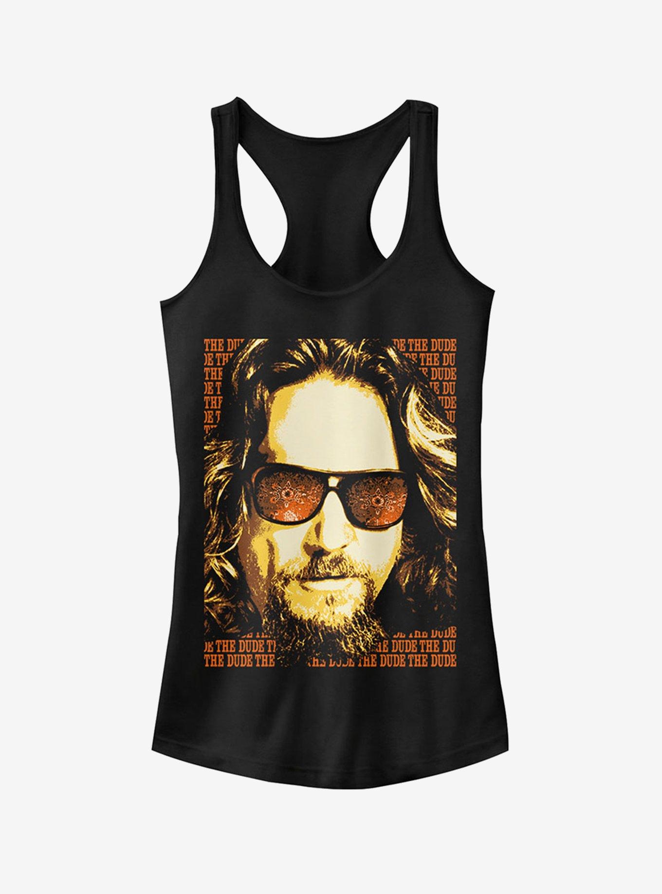 The Dude Text Poster Girls Tank, BLACK, hi-res