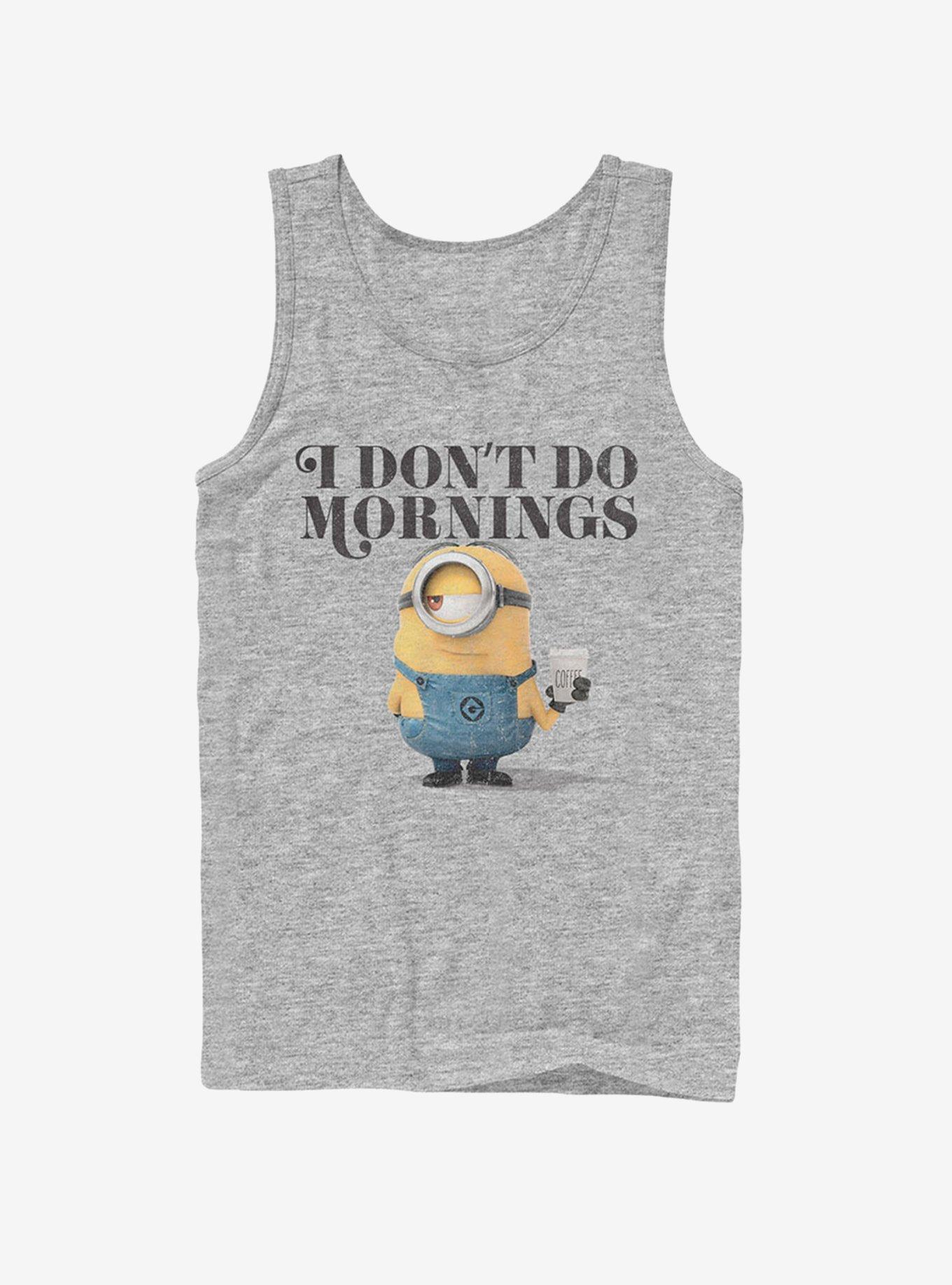 Minion Don't Do Mornings Tank, , hi-res