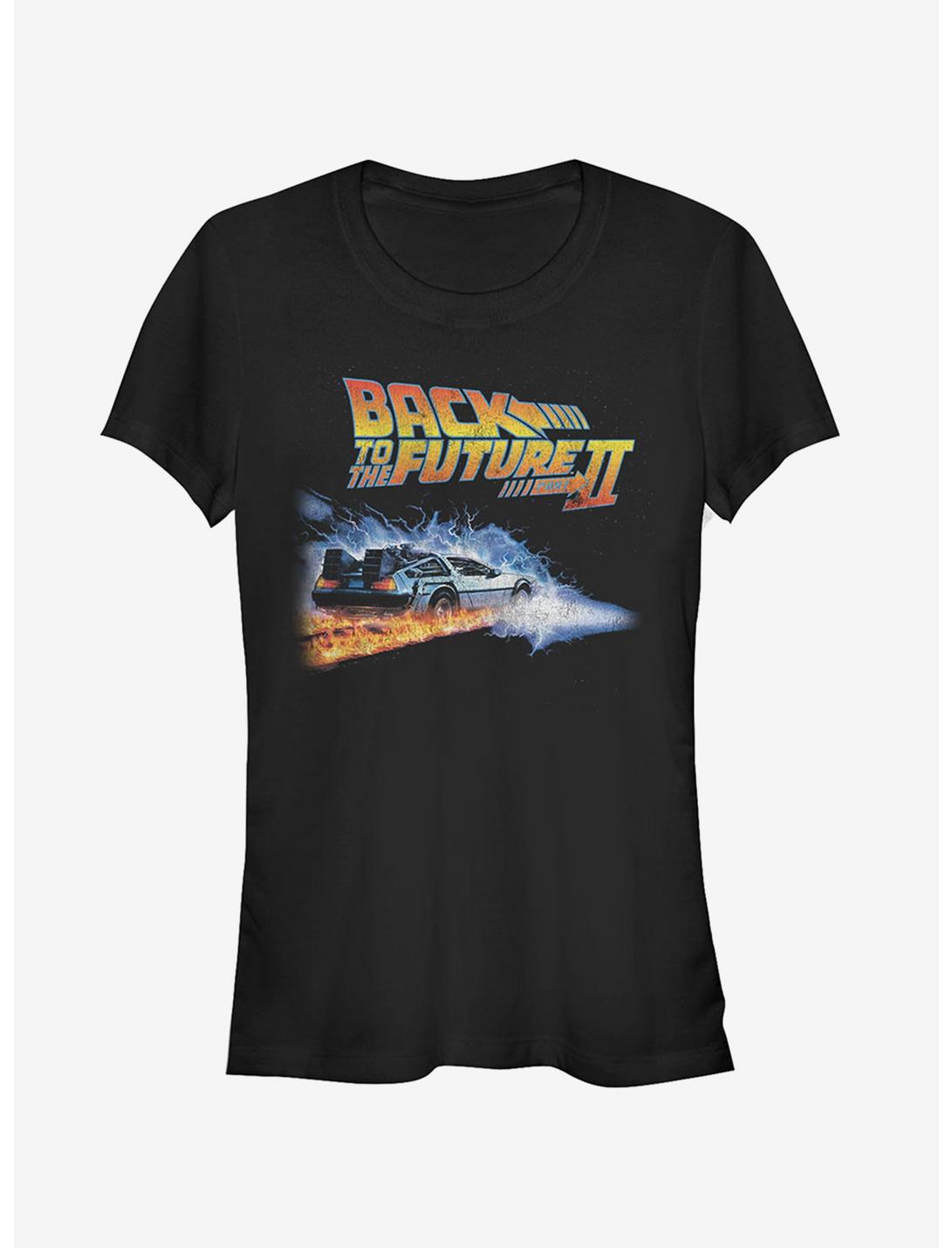 Part 2 Electric DeLorean Girls T-Shirt, BLACK, hi-res