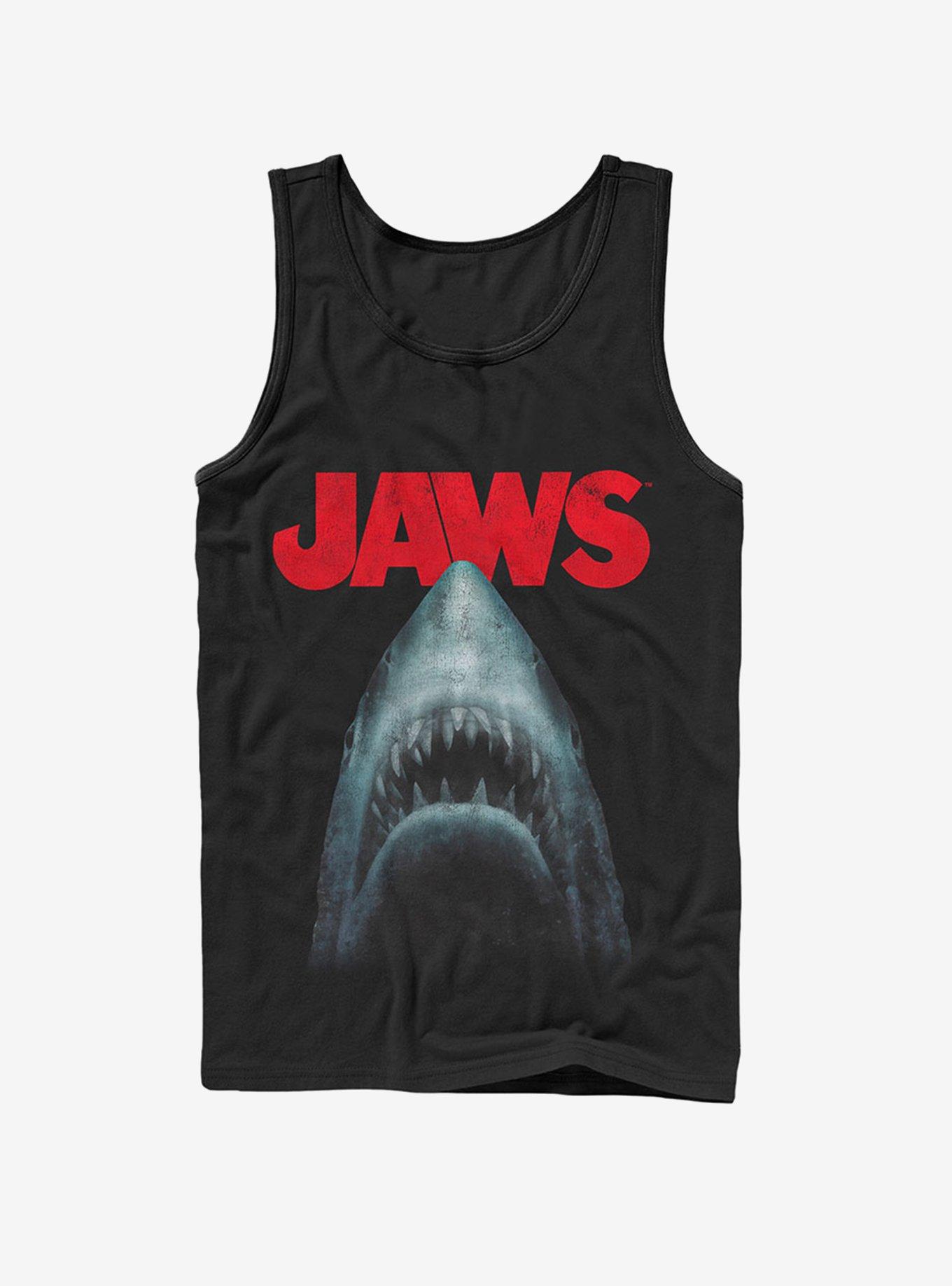 Shark Teeth Poster Tank, BLACK, hi-res