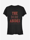 The Dude Abides Girls T-Shirt, BLACK, hi-res