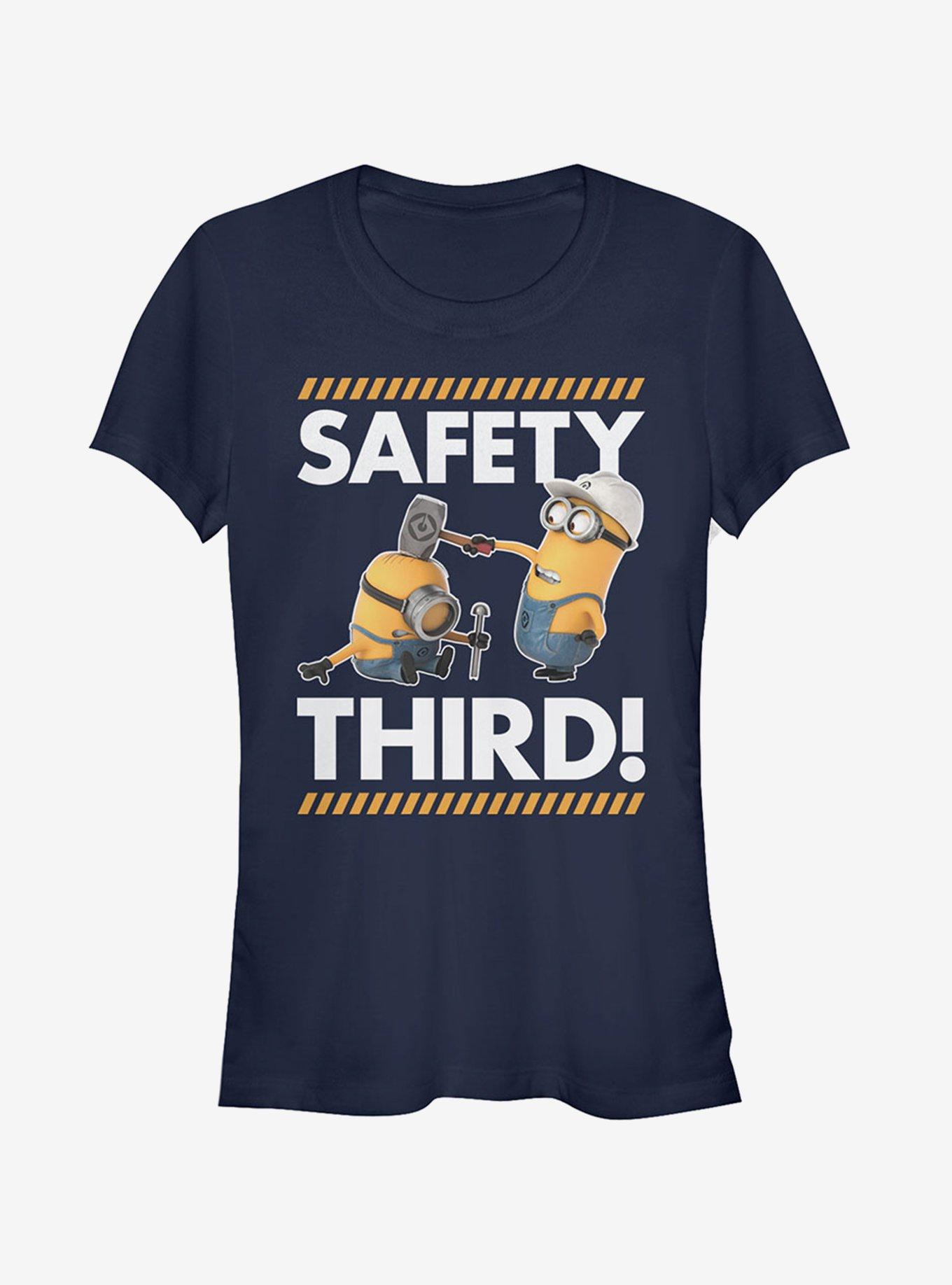 Minions Safety Third Girls T-Shirt