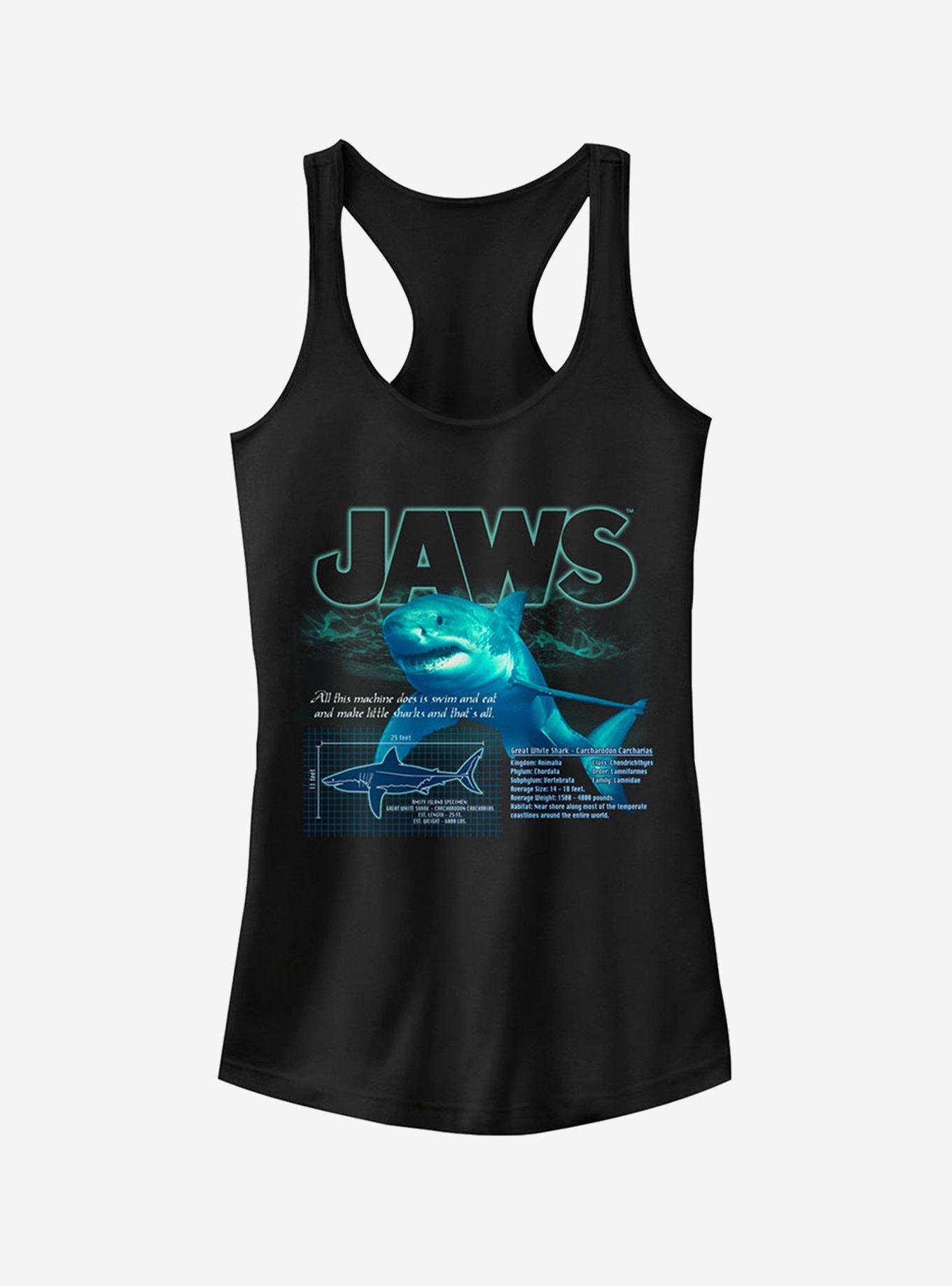 Shark Blueprint Girls Tank, BLACK, hi-res