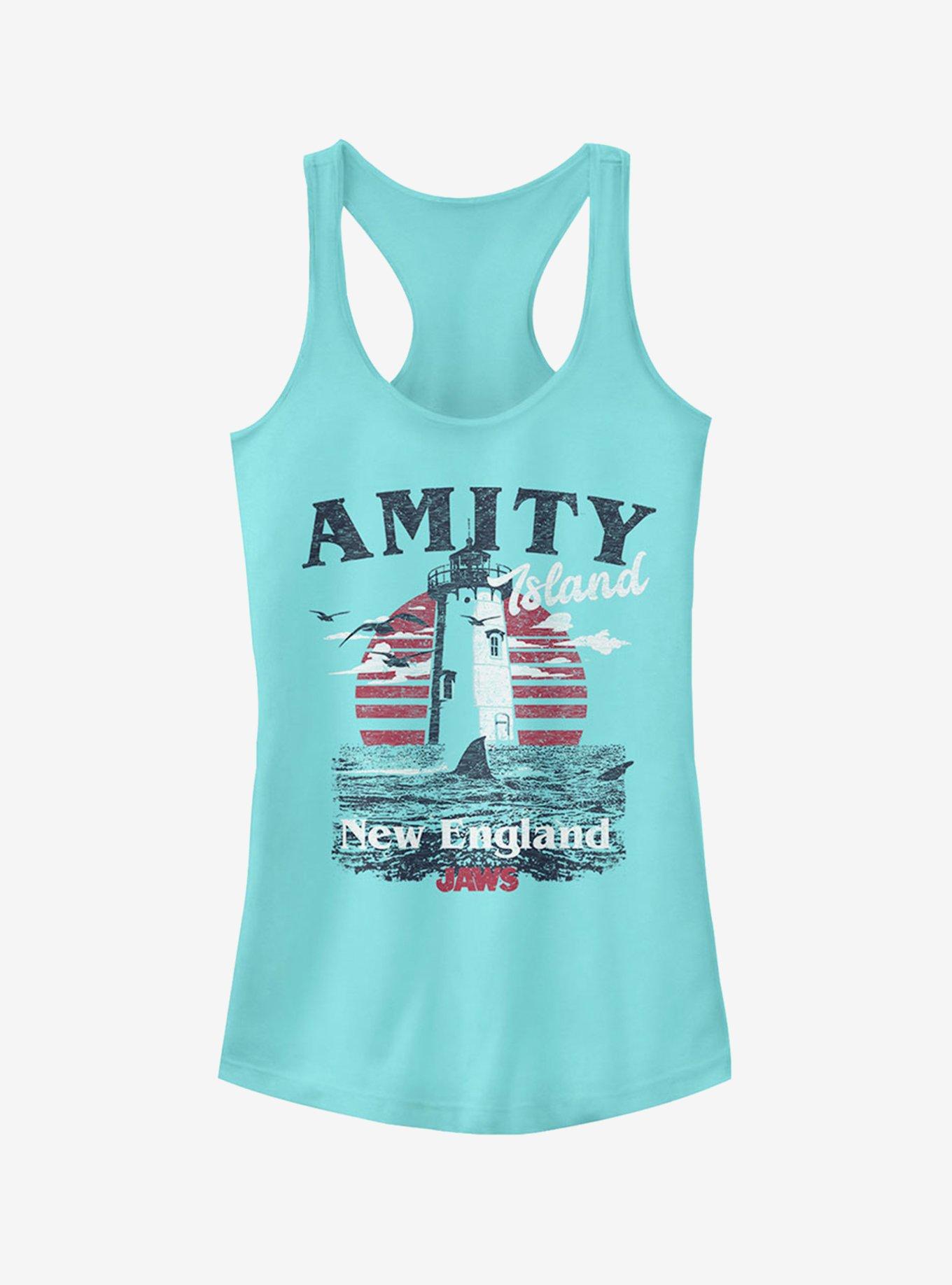 Jaws Amity Island Tourist Lighthouse Girls Tank, CANCUN, hi-res