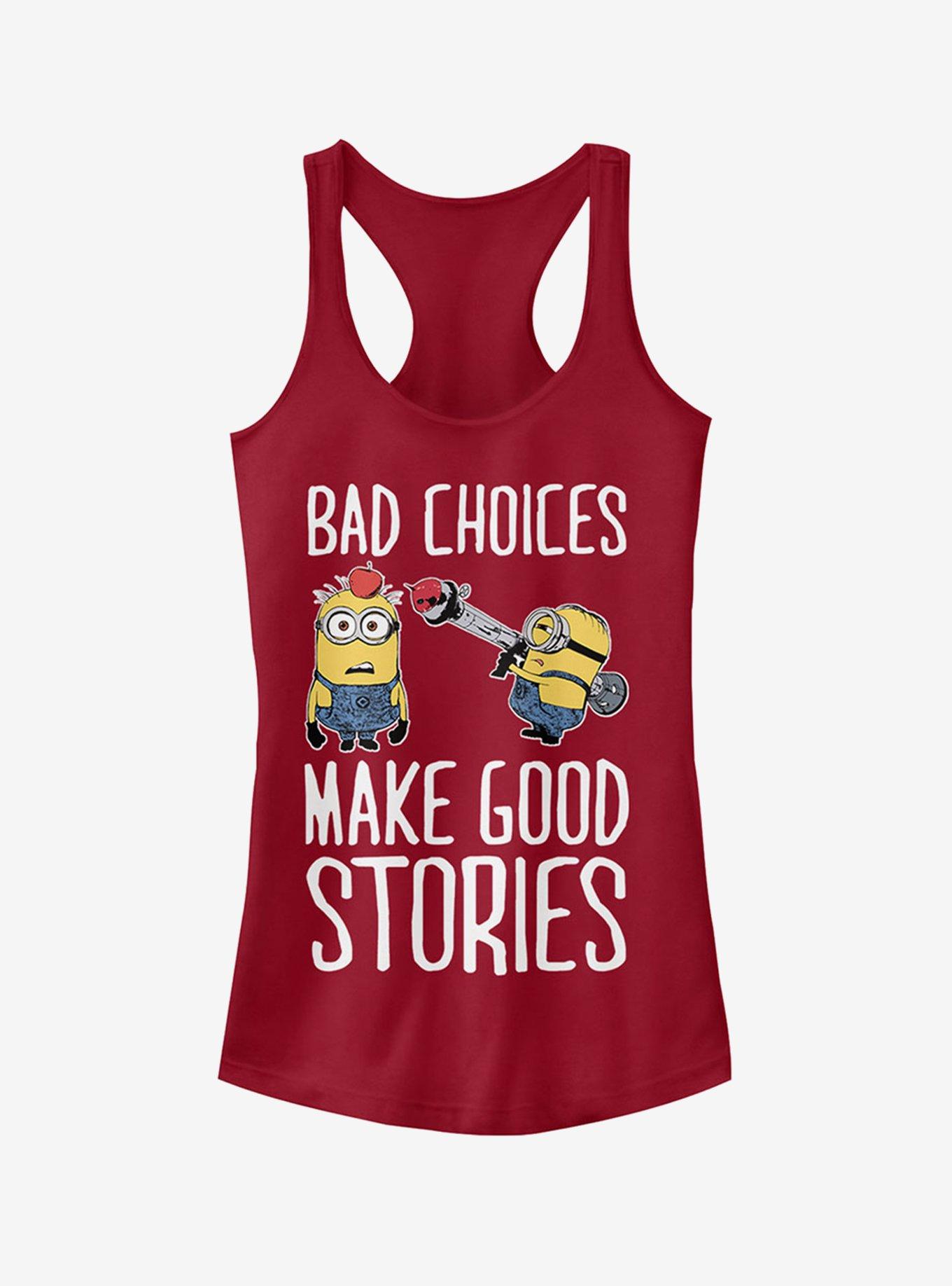 Minion Bad Choices Girls Tank, SCARLET, hi-res