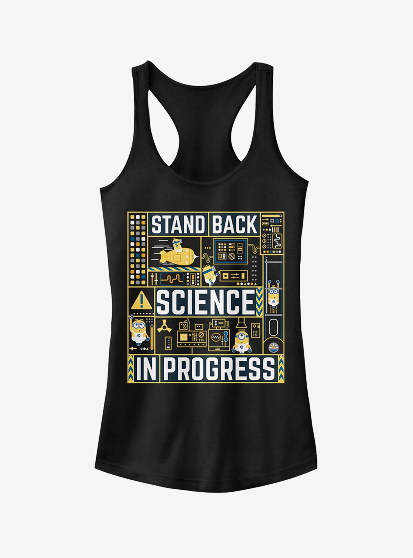 Minions Science in Progress Girls Tank, BLACK, hi-res