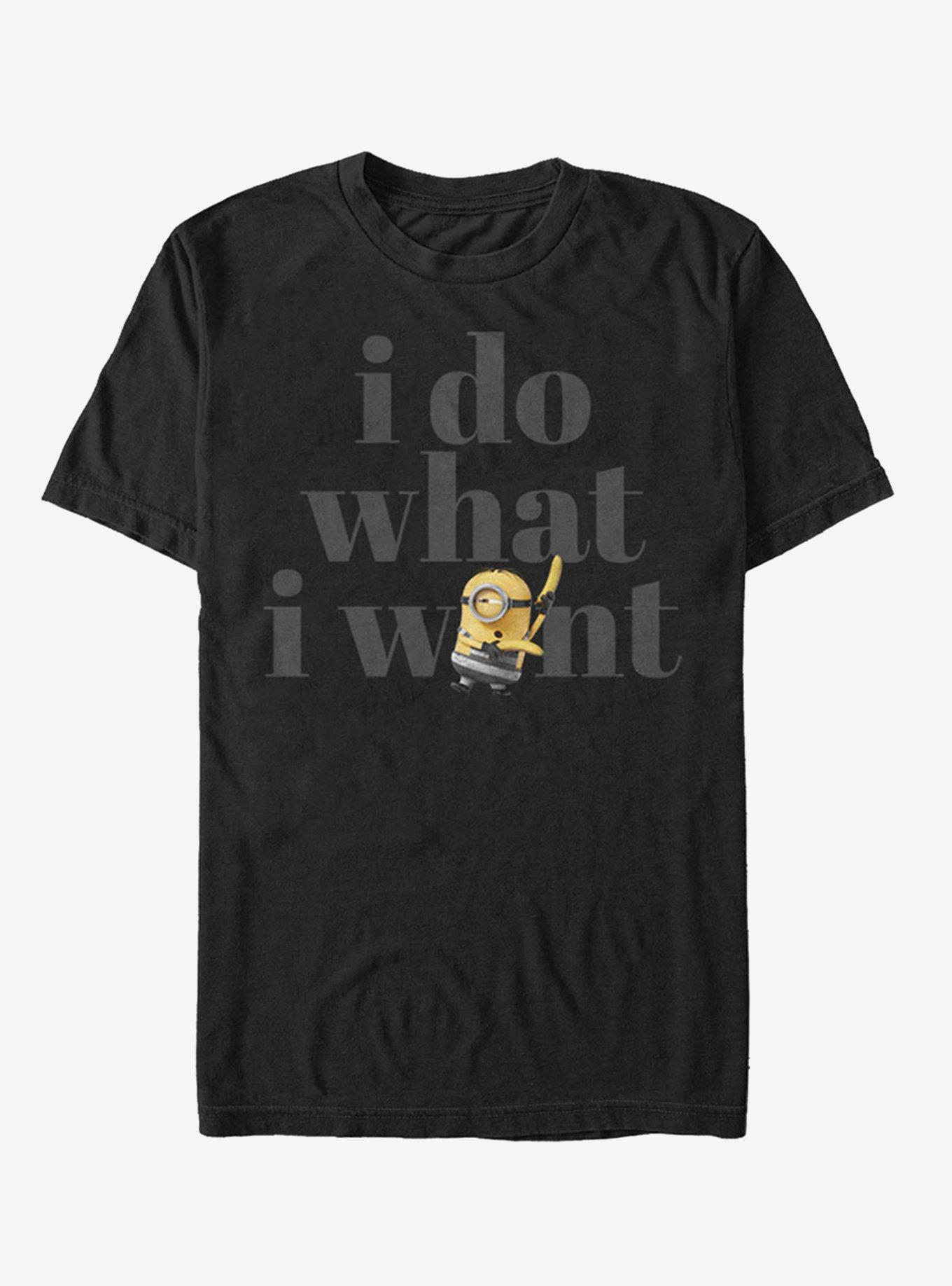 Minion Do What I Want T-Shirt, BLACK, hi-res