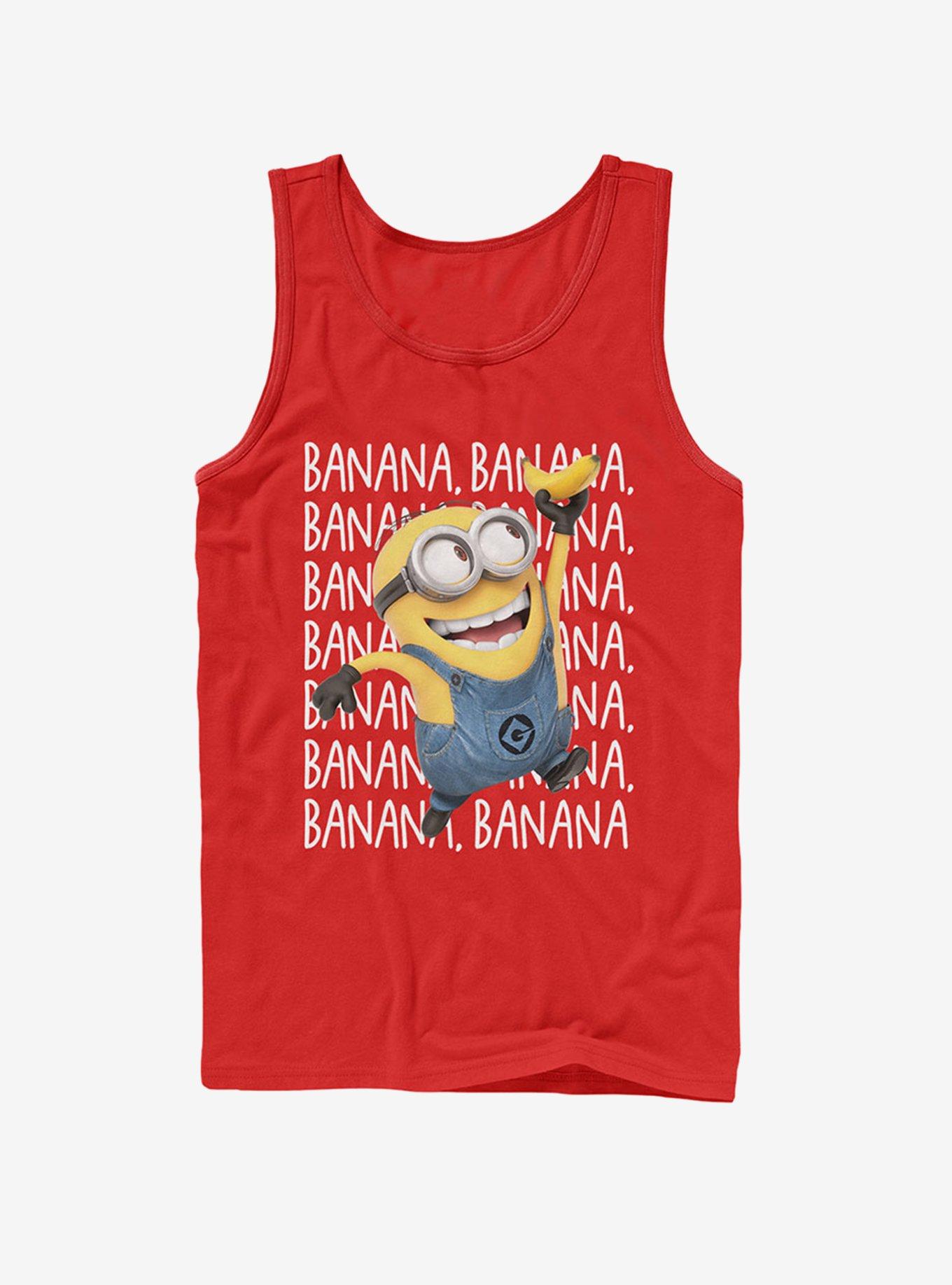Minions Banana Repeat Tank, RED, hi-res