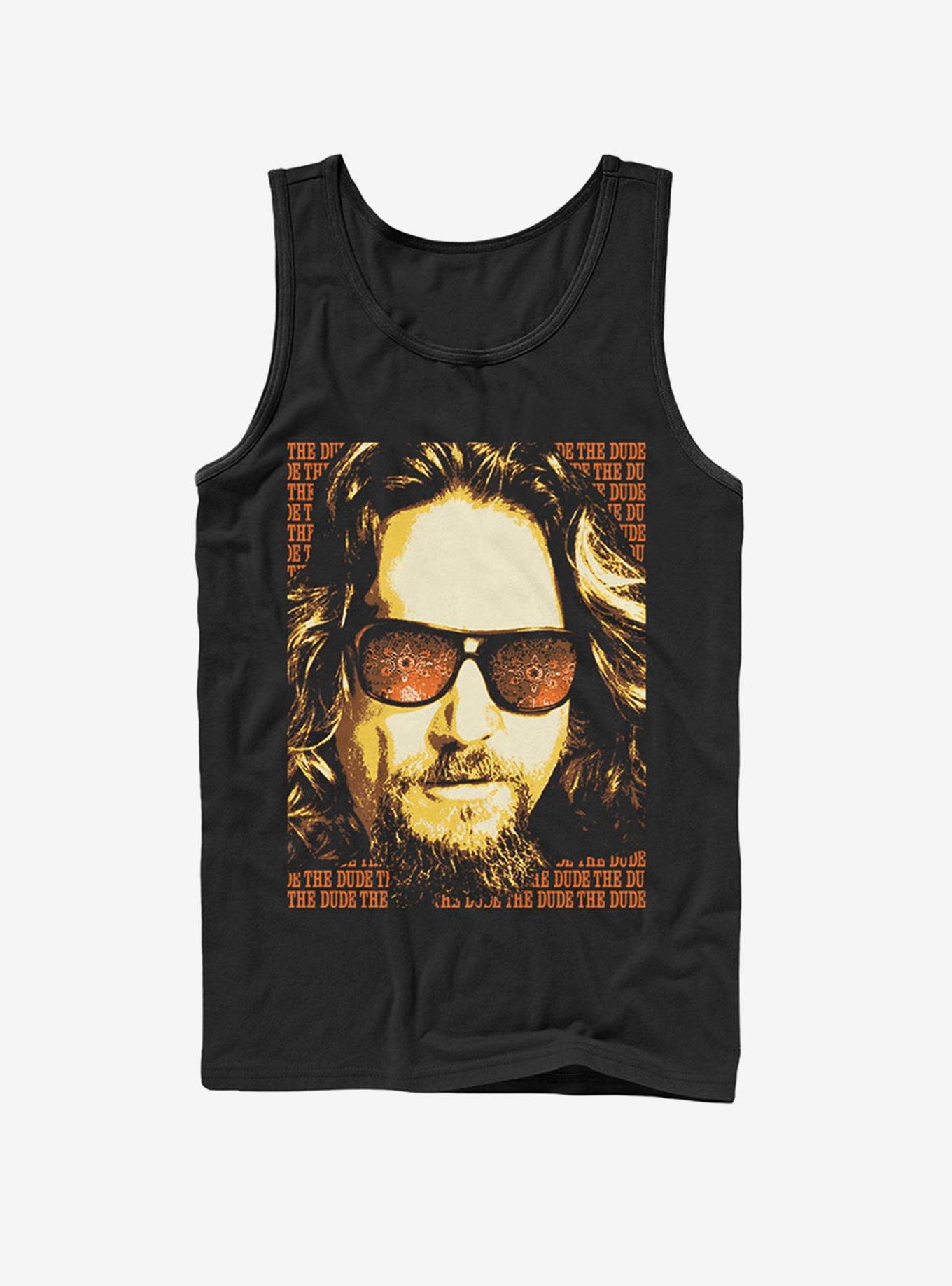 The Dude Text Poster Tank, BLACK, hi-res