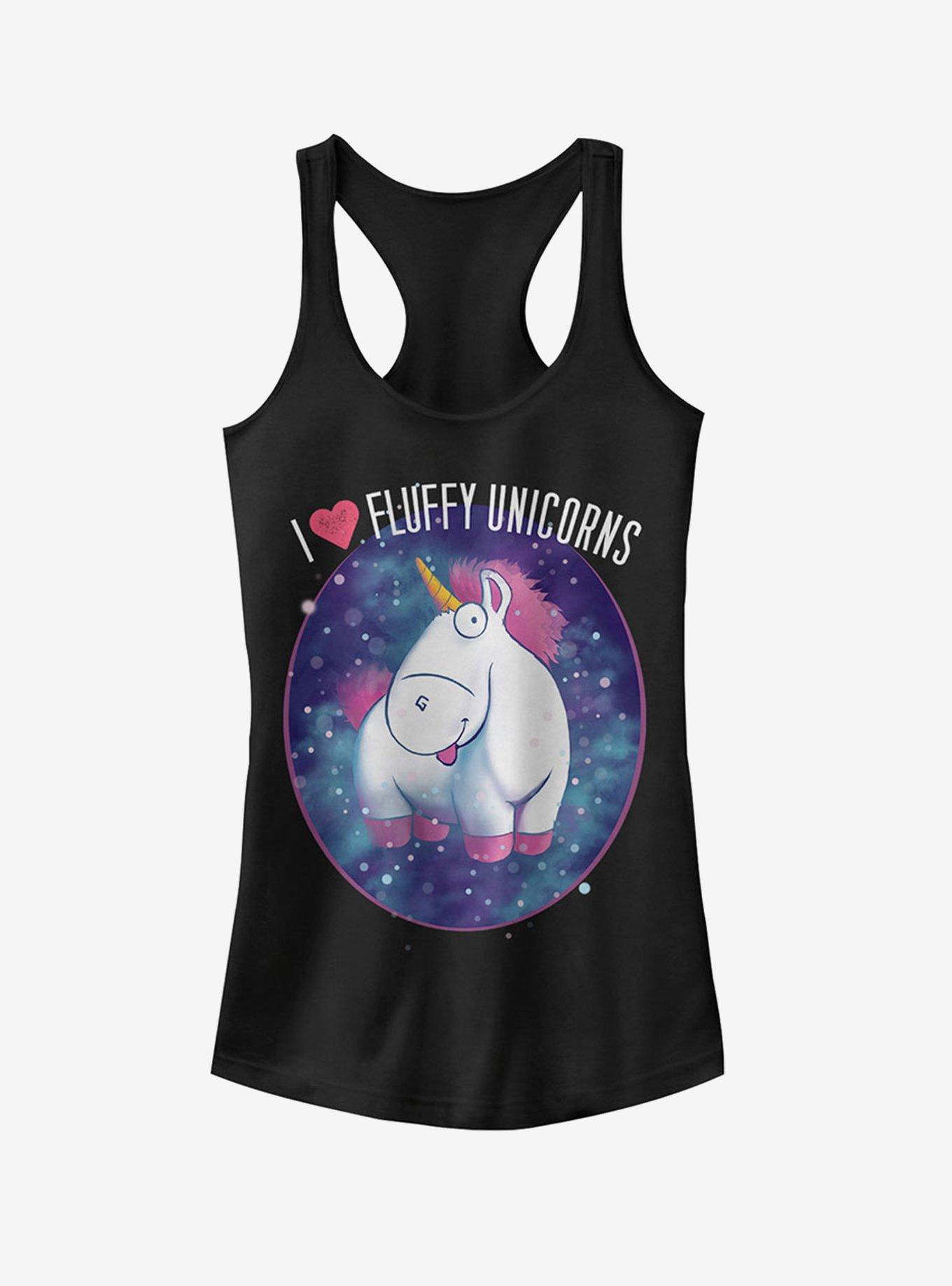 Love Fluffy Unicorns Girls Tank, BLACK, hi-res