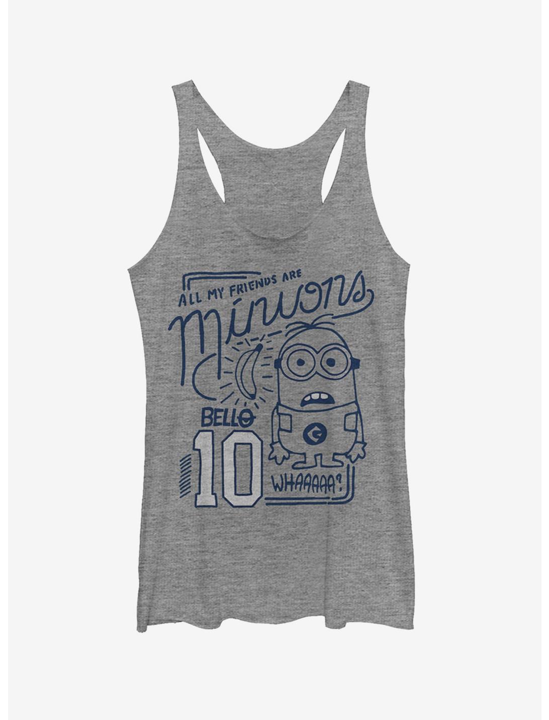 My Friends Are Minions Girls Tank, GRAY HTR, hi-res