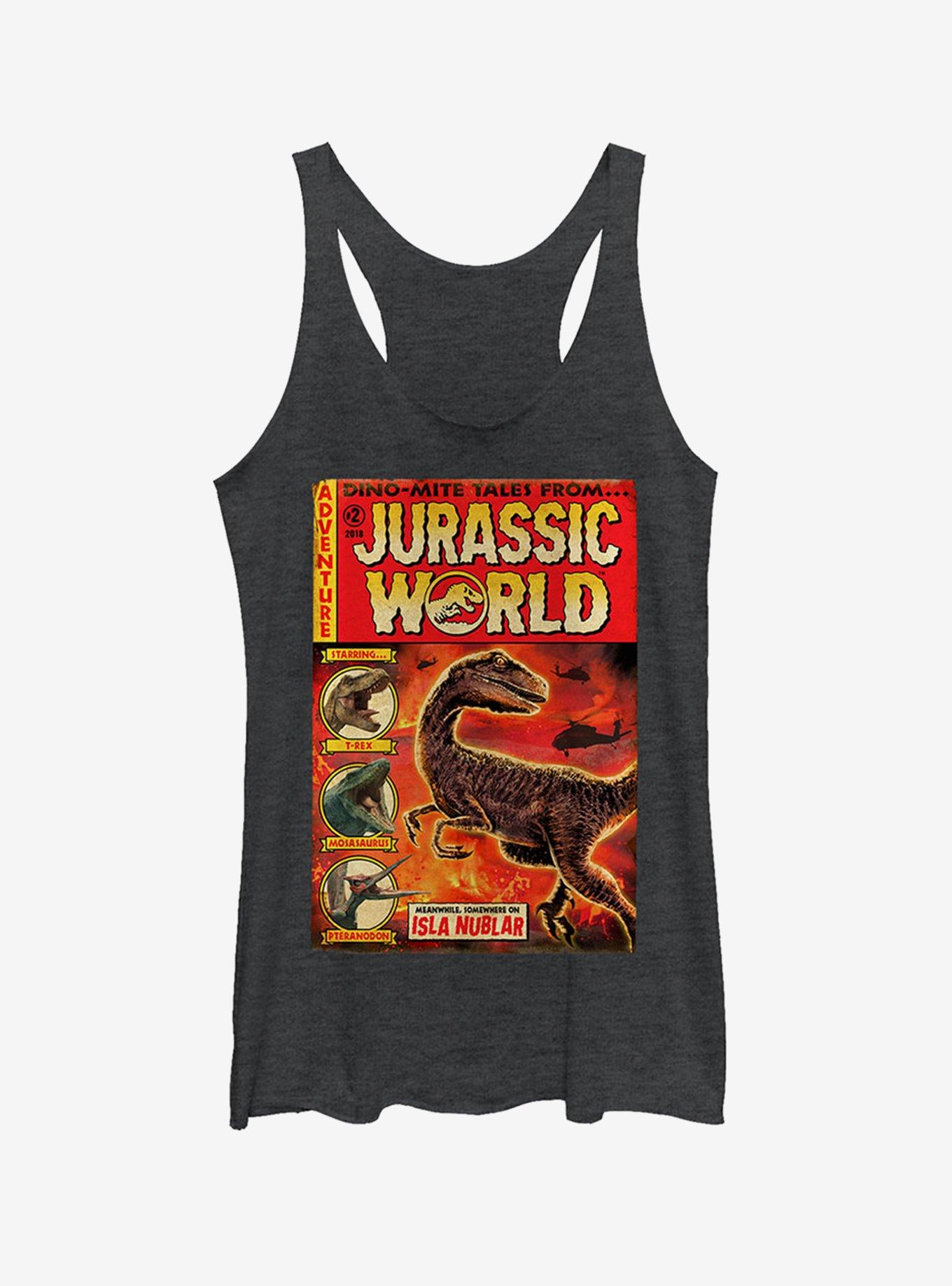 Jurassic World Fallen Kingdom Dino-Mite Tales Girls Tank, BLK HTR, hi-res