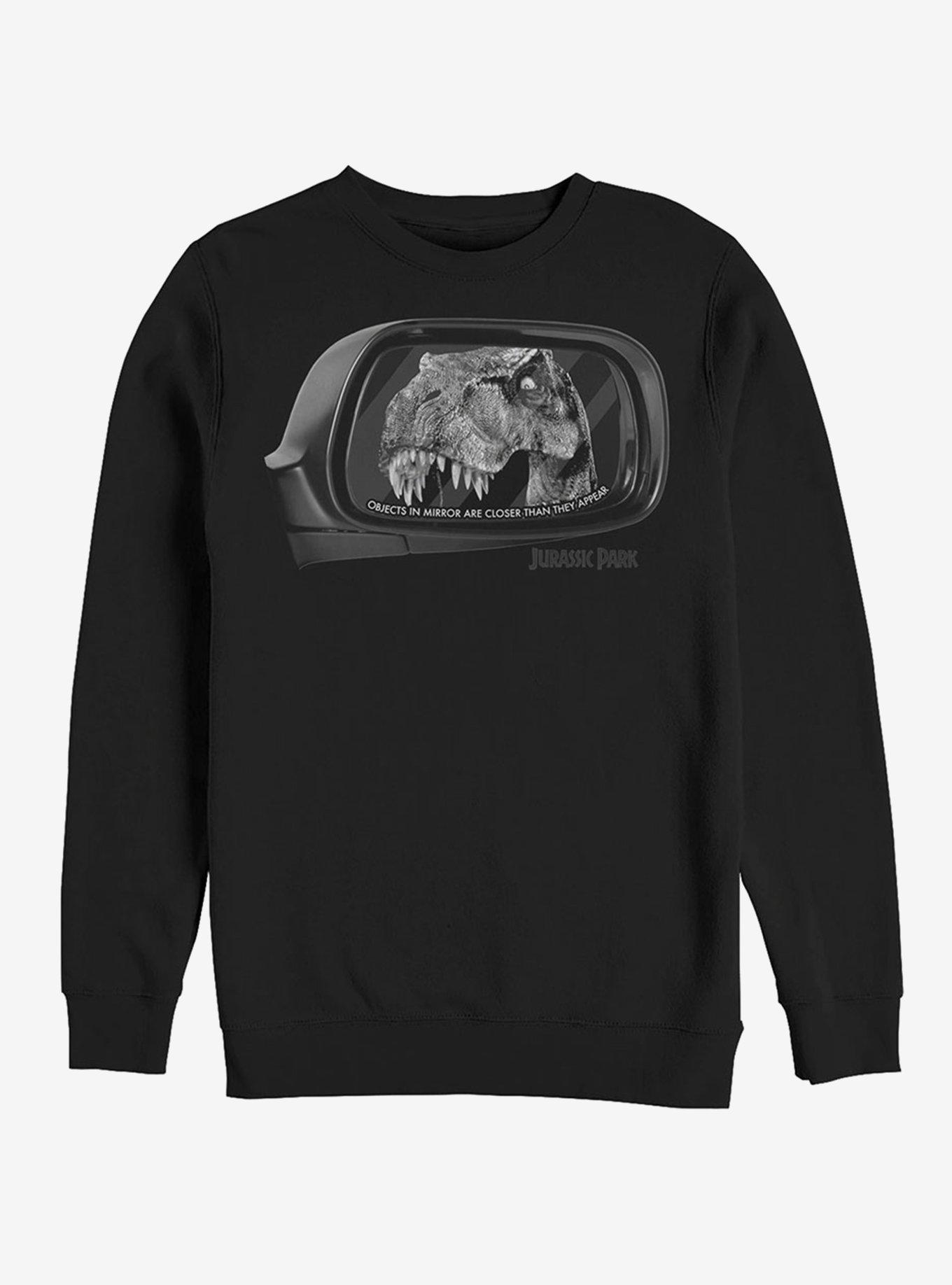 T. Rex in Rearview Mirror Sweatshirt, BLACK, hi-res